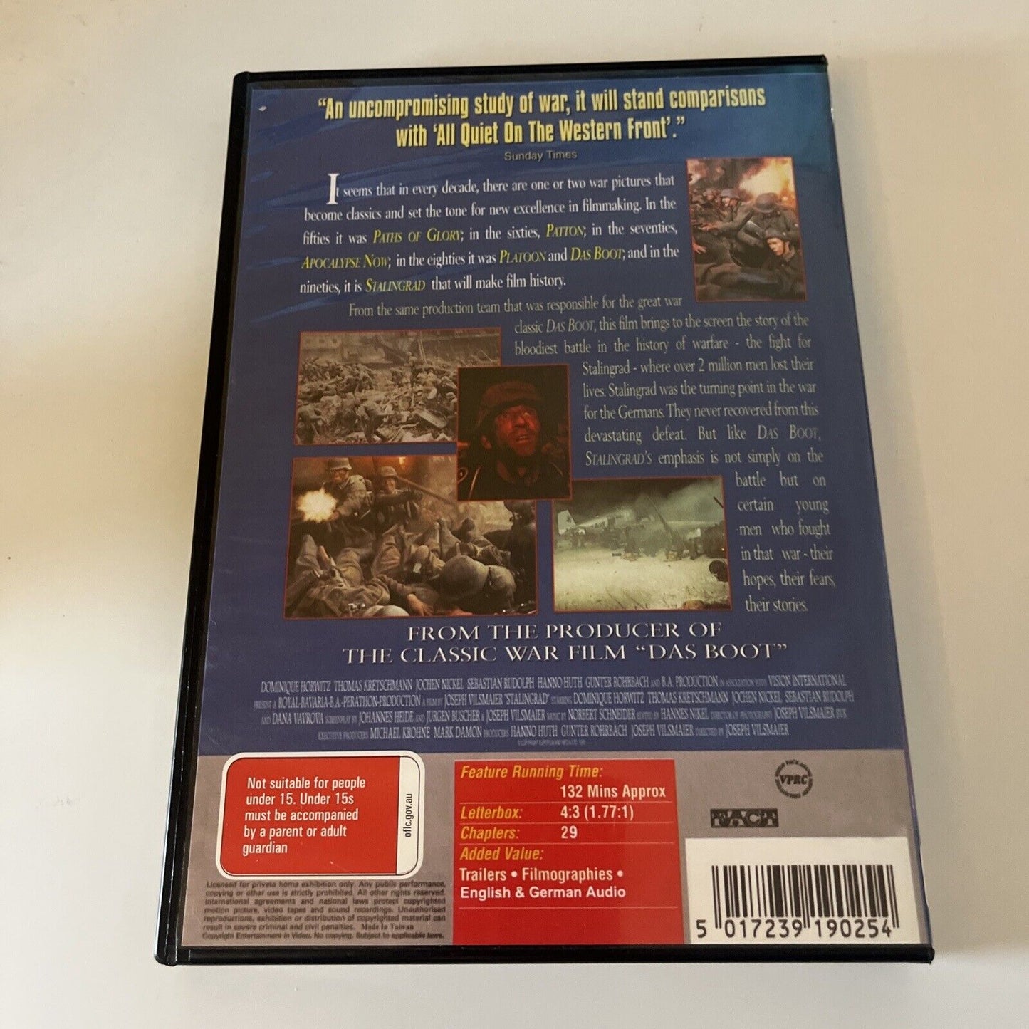 Stalingrad (DVD, 1992) Thomas Kretschmann, Sebastian Rudolph NEW Region 4