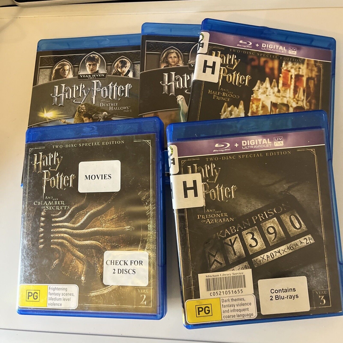 Harry Potter 5x Blu-ray Movies Region B