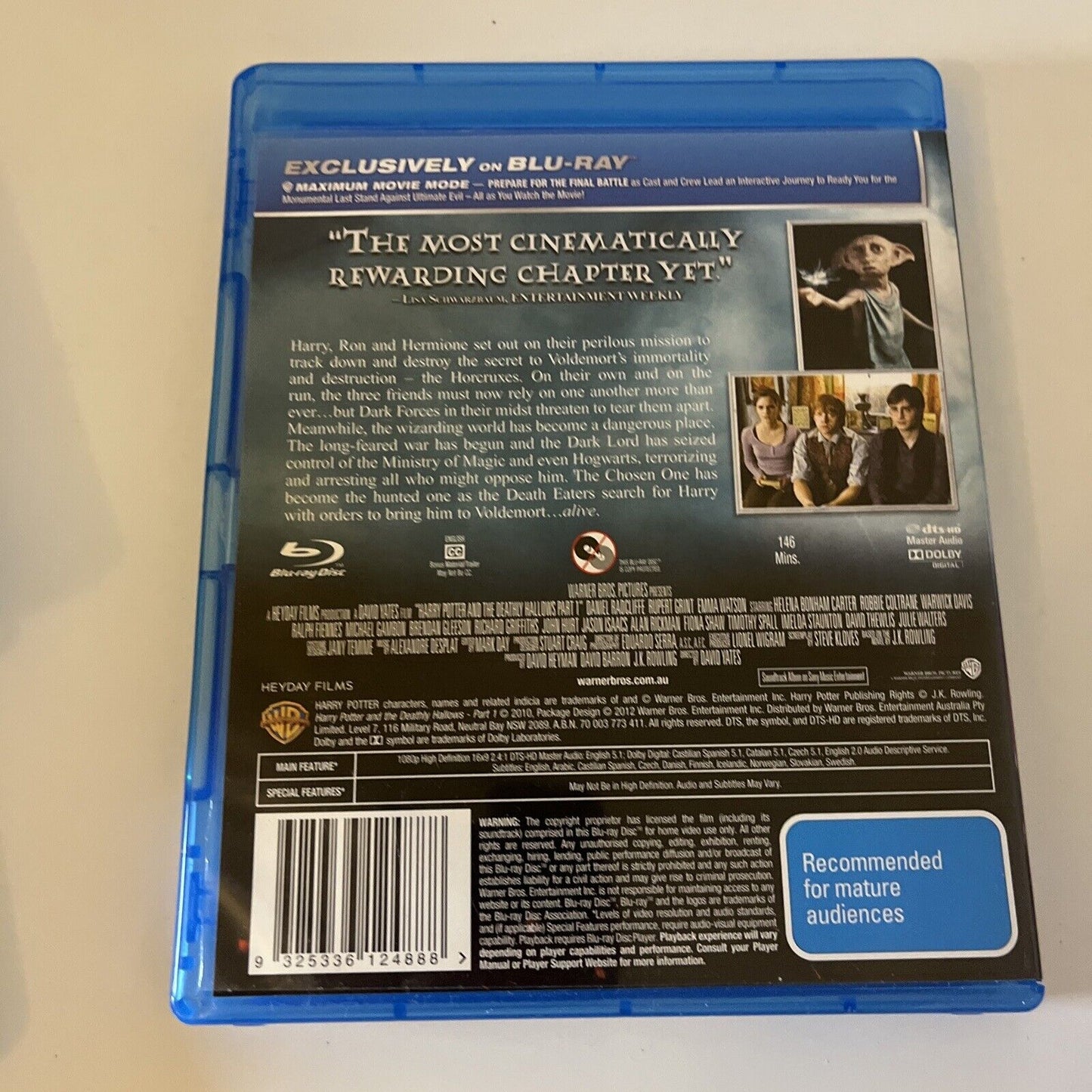 Harry Potter 5x Blu-ray Movies Region B