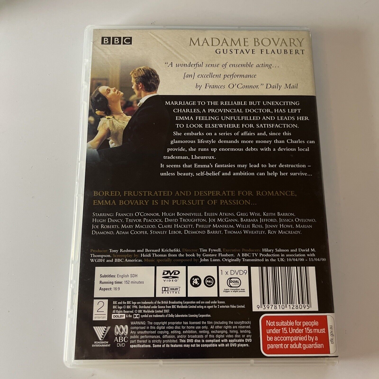 Madame Bovary Dvd 2000 Hugh Bonneville Greg Wise Bbc New Region 4 Retro Unit 