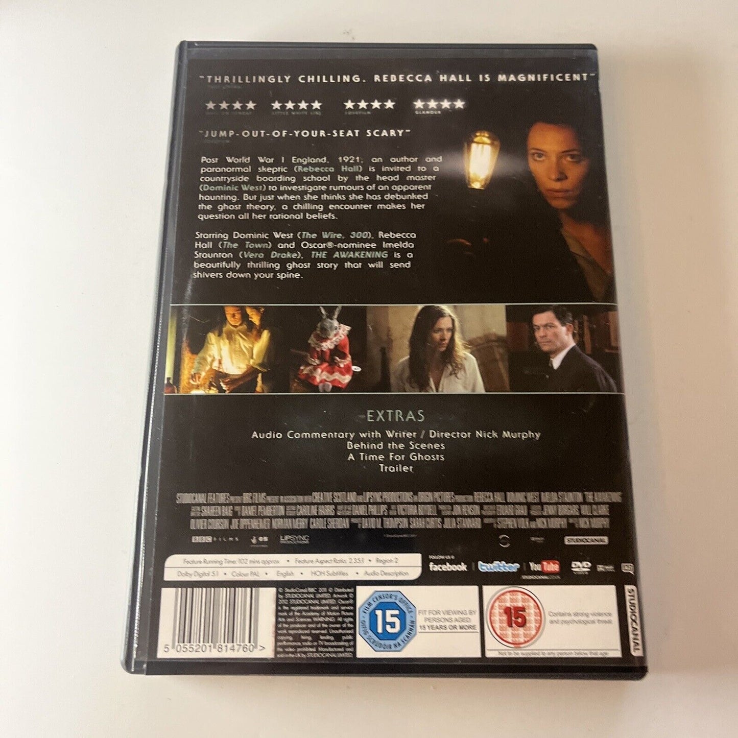 The Awakening (DVD, 2011) Dominic West, Rebecca Hall NEW Region 2