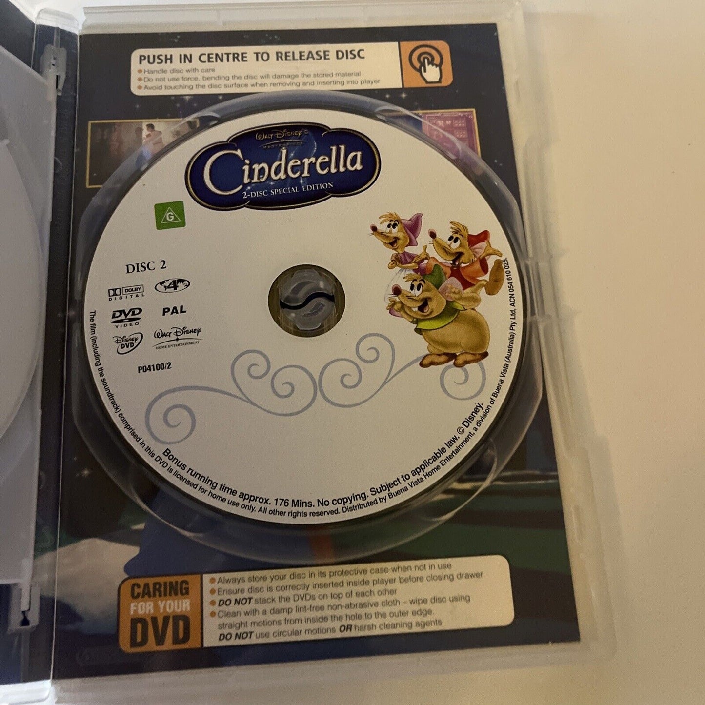 Cinderella - Special Edition (DVD, 1950, 2-Disc) Region 4