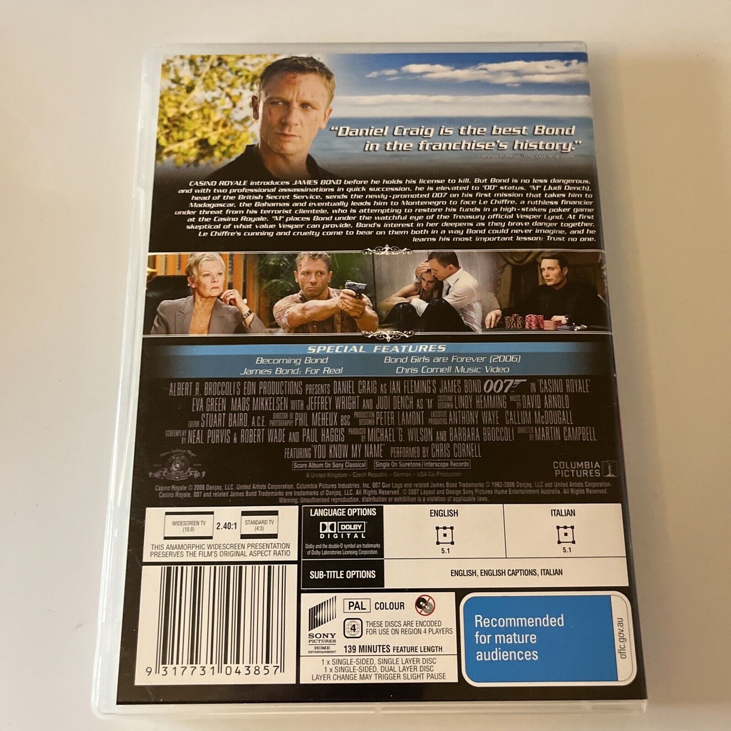 Casino Royale (DVD, 2006) Daniel Craig, Eva Green Region 4