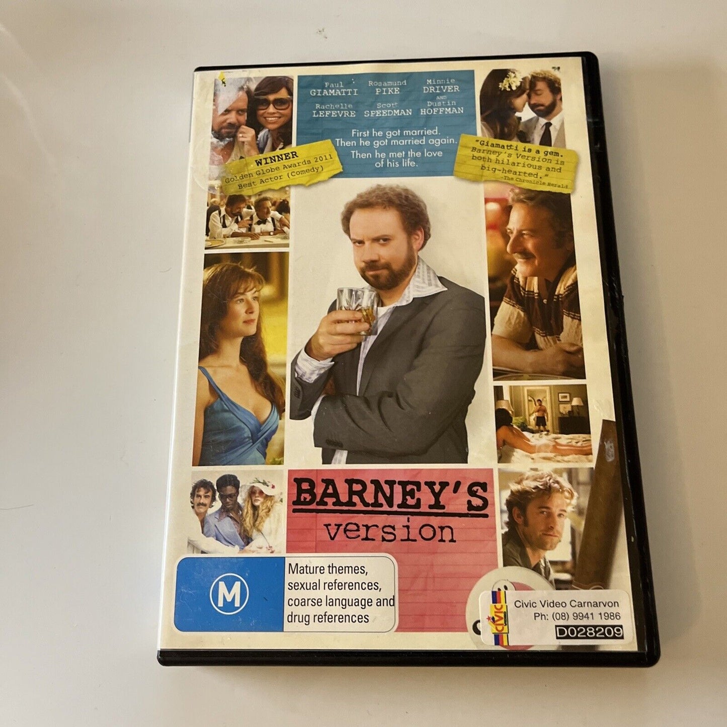 Barney's Version (DVD, 2010) Marica Pellegrinelli, Paul Giamatti Region 4