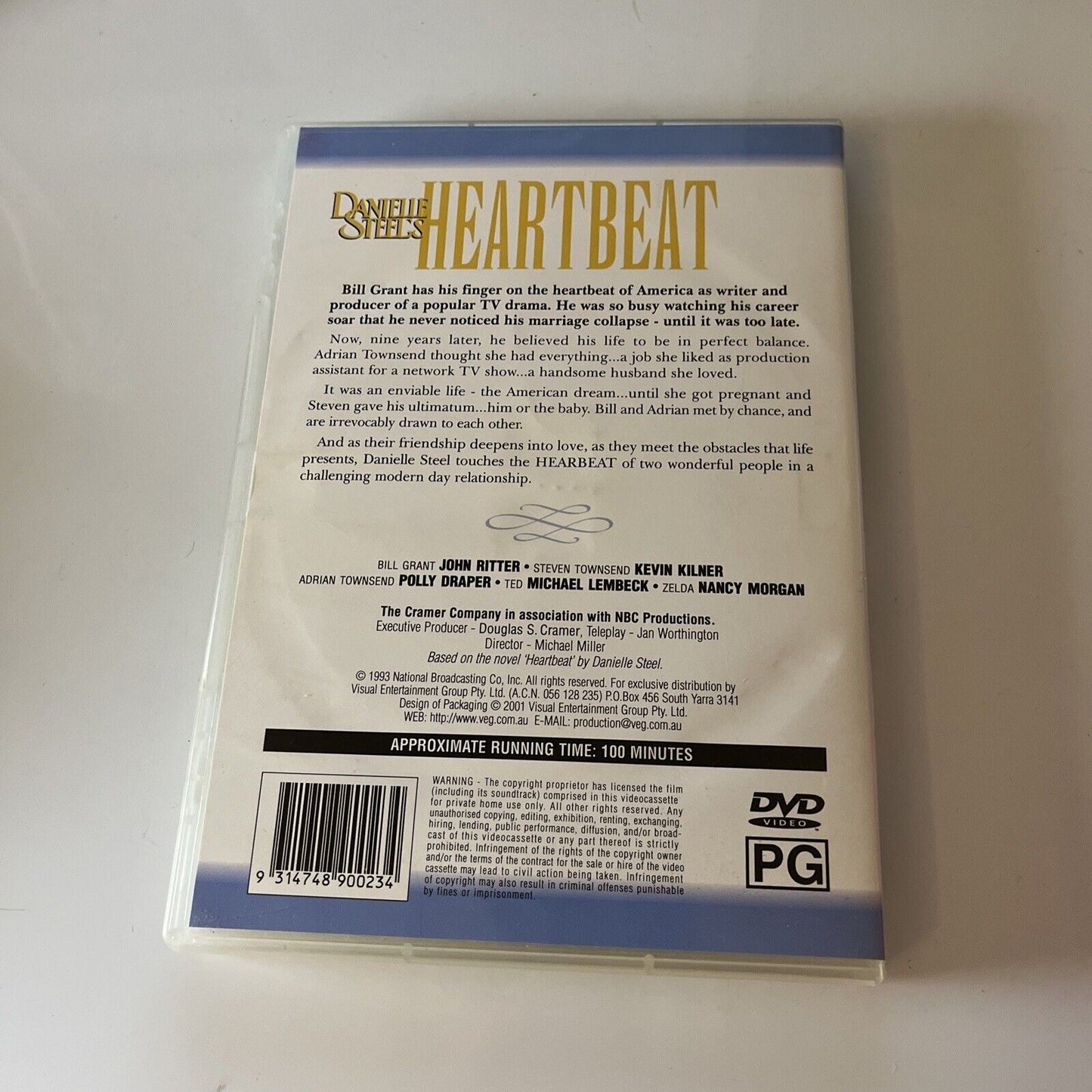 Danielle Steel's - Heartbeat (DVD, 1993) Nancy Morgan, John Ritter All Regions