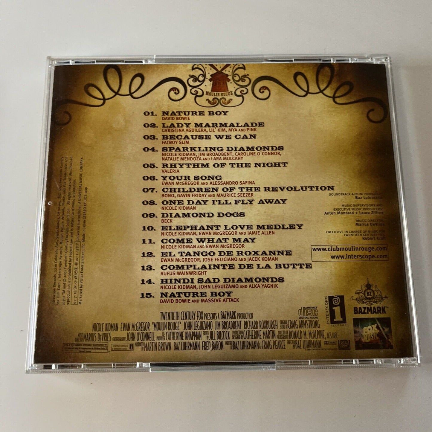 Moulin Rouge - Music From Baz Luhrmann's Film (CD, 2001) Obi Japan Uics-1019