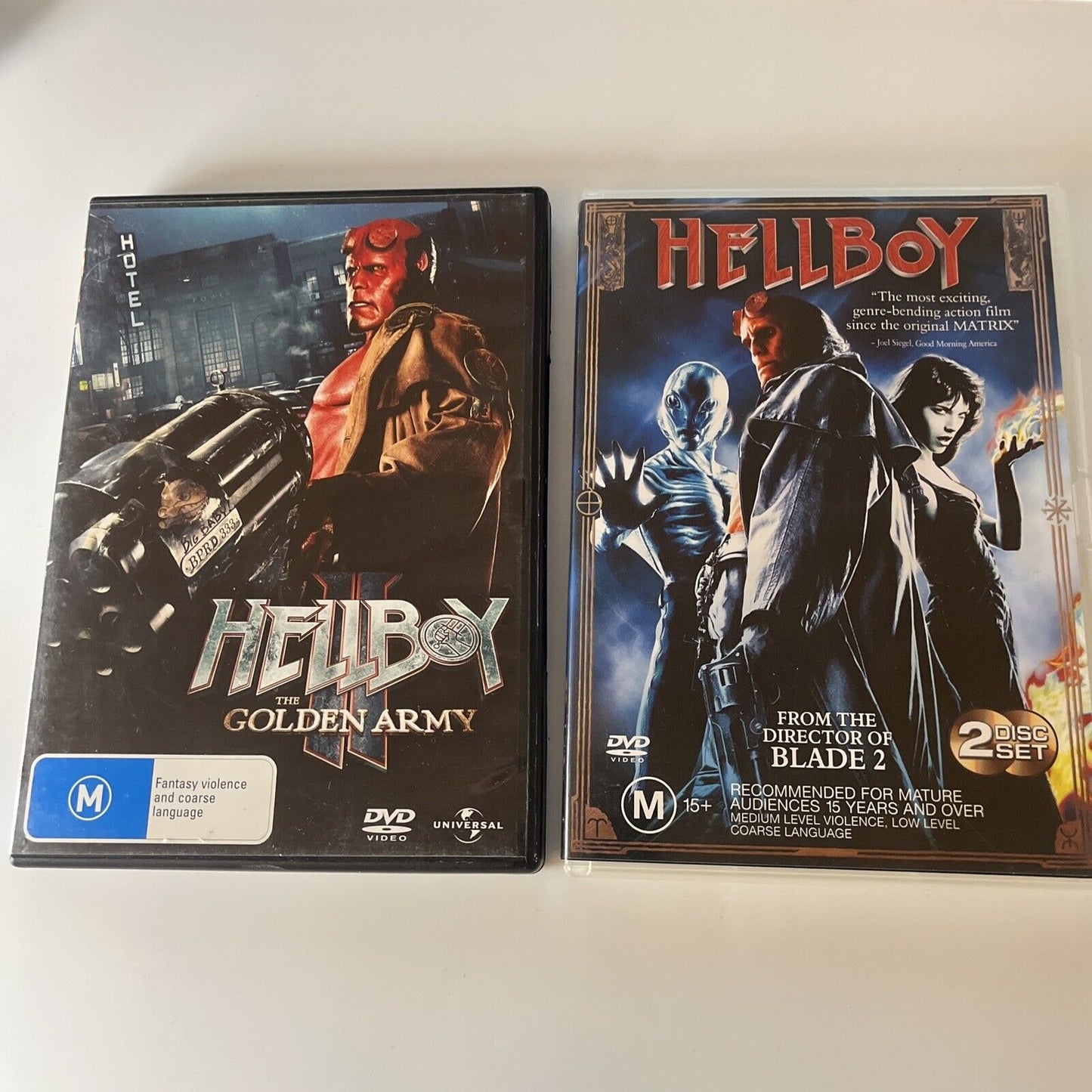 Hellboy / Hellboy II The Golden Army (DVD, 2008, 3-Disc) Region 4