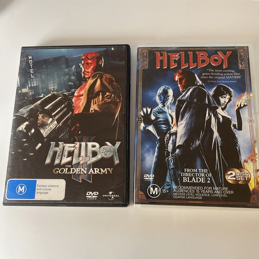Hellboy / Hellboy II The Golden Army (DVD, 2008, 3-Disc) Region 4