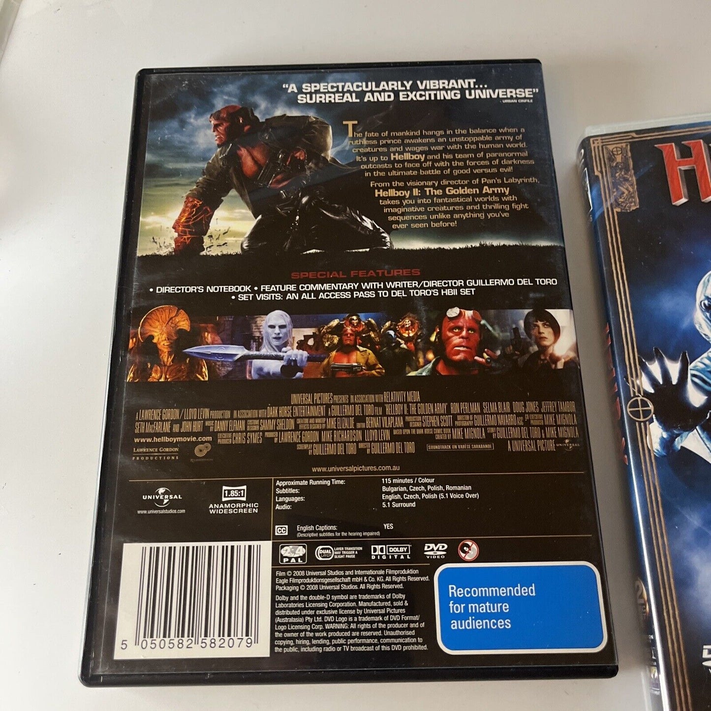 Hellboy / Hellboy II The Golden Army (DVD, 2008, 3-Disc) Region 4