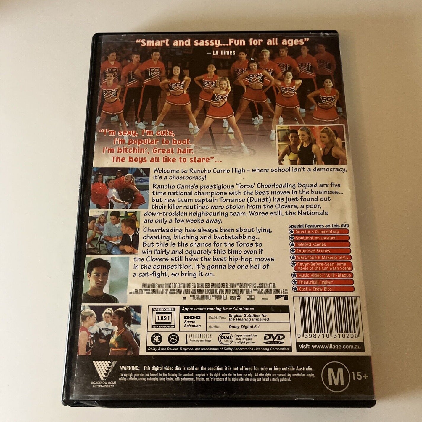 Bring It On (DVD, 2000) Eliza Dushku, Kirsten Dunst Region 4 – Retro Unit