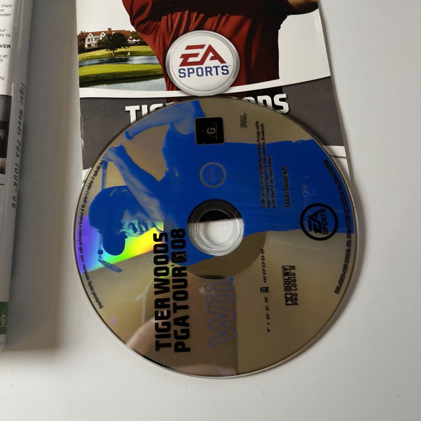 Tiger Woods PGA Tour 08 Nintendo Wii PAL Golf Game Complete With Manual