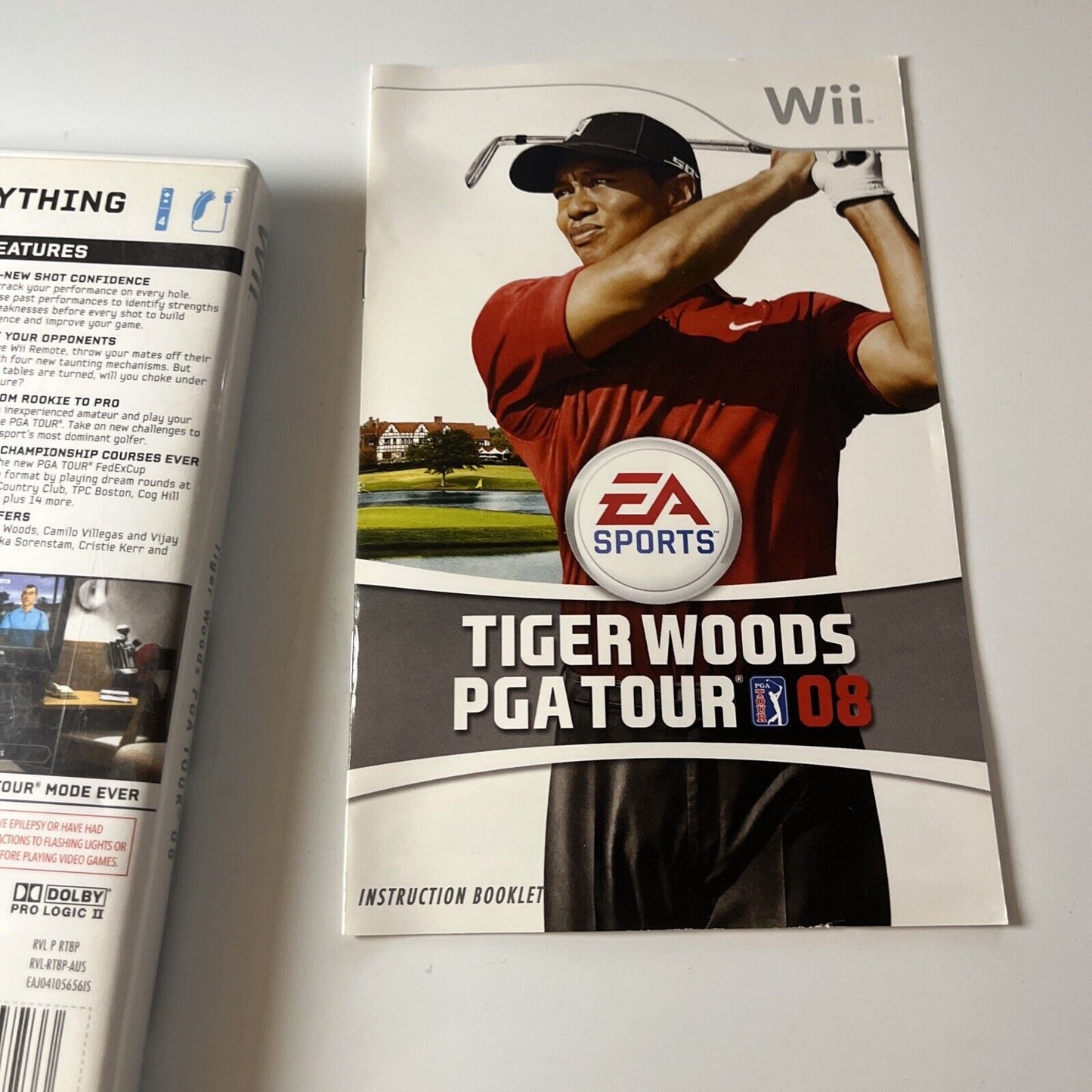 Tiger Woods PGA Tour 08 Nintendo Wii PAL Golf Game Complete With Manual