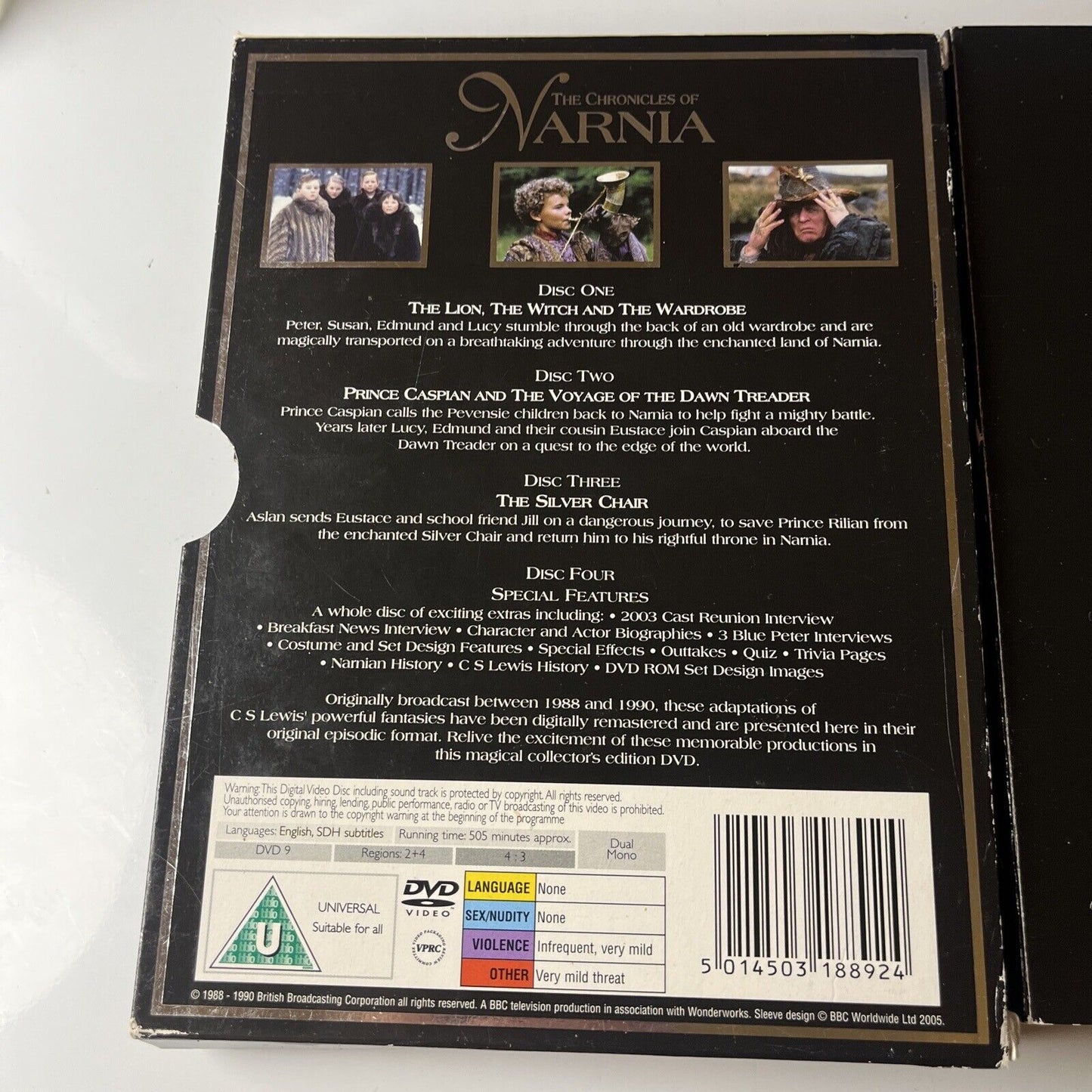 The Chronicles of Narnia The Complete Collection 4 Disc Collector's Edition DVD