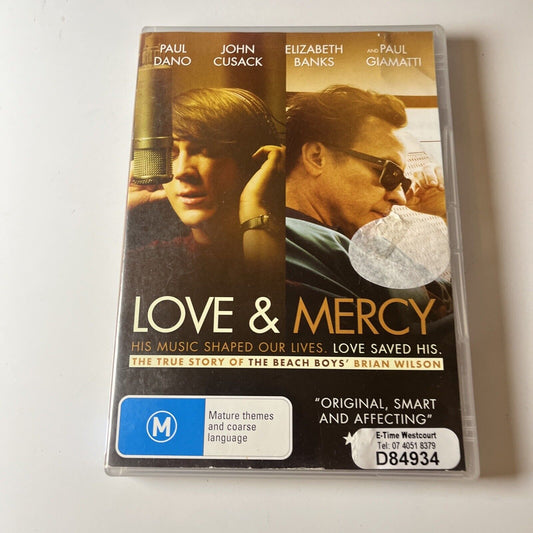 Love & Mercy (DVD, 2015) Paul Dano, Paul Giamatti, John Cusack  Region 4