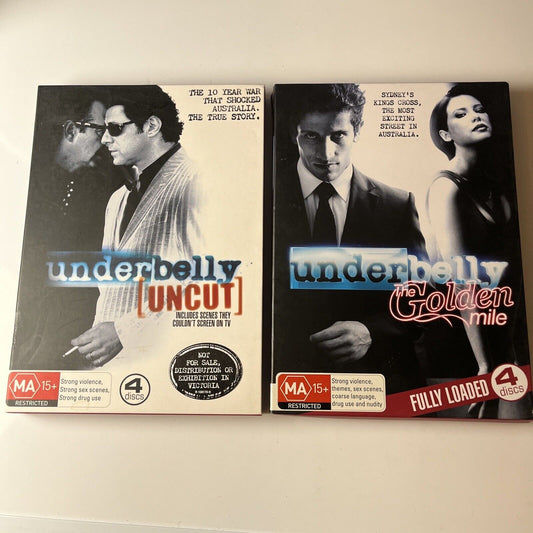 Underbelly - The Golden Mile & Underbelly Uncut (DVD, 2010, 8-Disc) Region 4