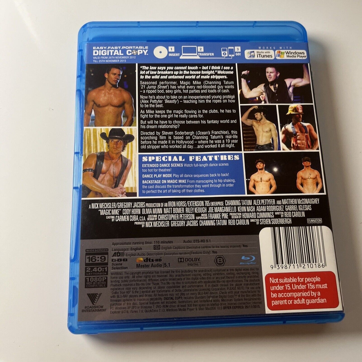 Magic Mike (Blu-ray, 2012) Matthew McConaughey, Channing Tatum Region B