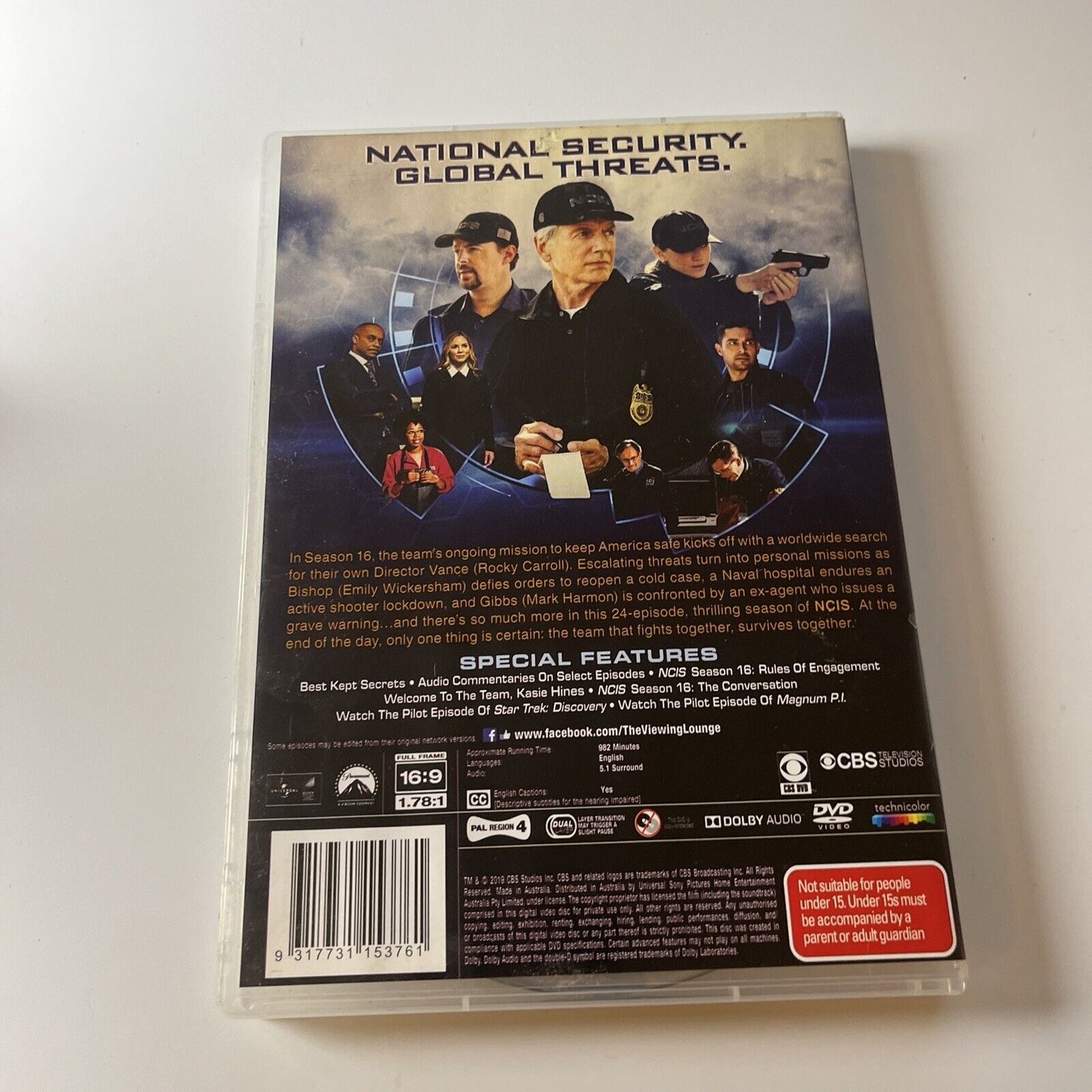 NCIS : Season 16 (DVD, 2018, 6-Disc) David Mccallum Region 4