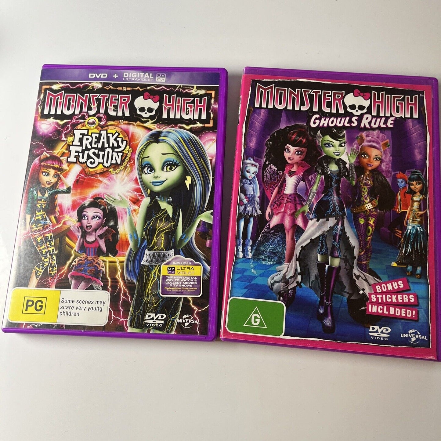 Monster High - Freaky Fusion / Ghouls Rule (DVD, 2014, 2-Disc) Region 4 &2