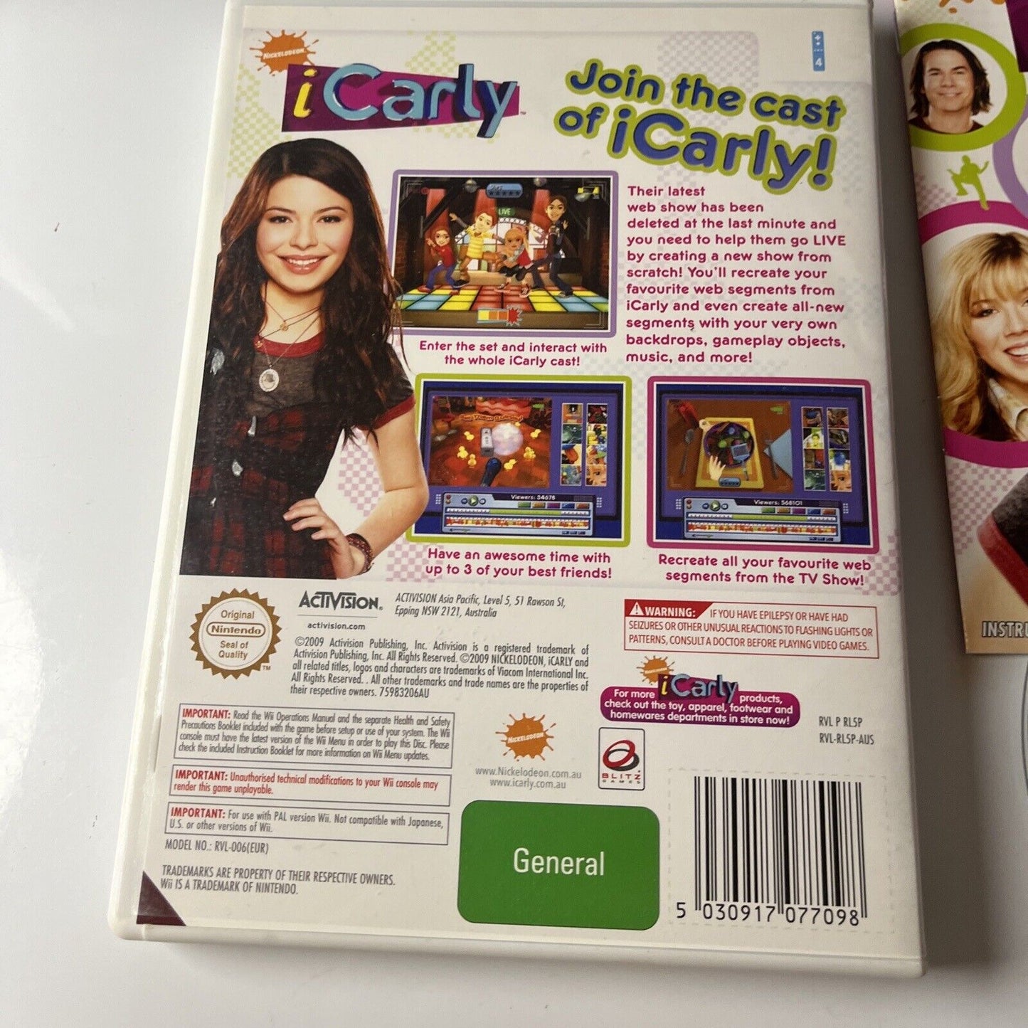 iCarly Nickelodeon Nintendo Wii PAL With Manual