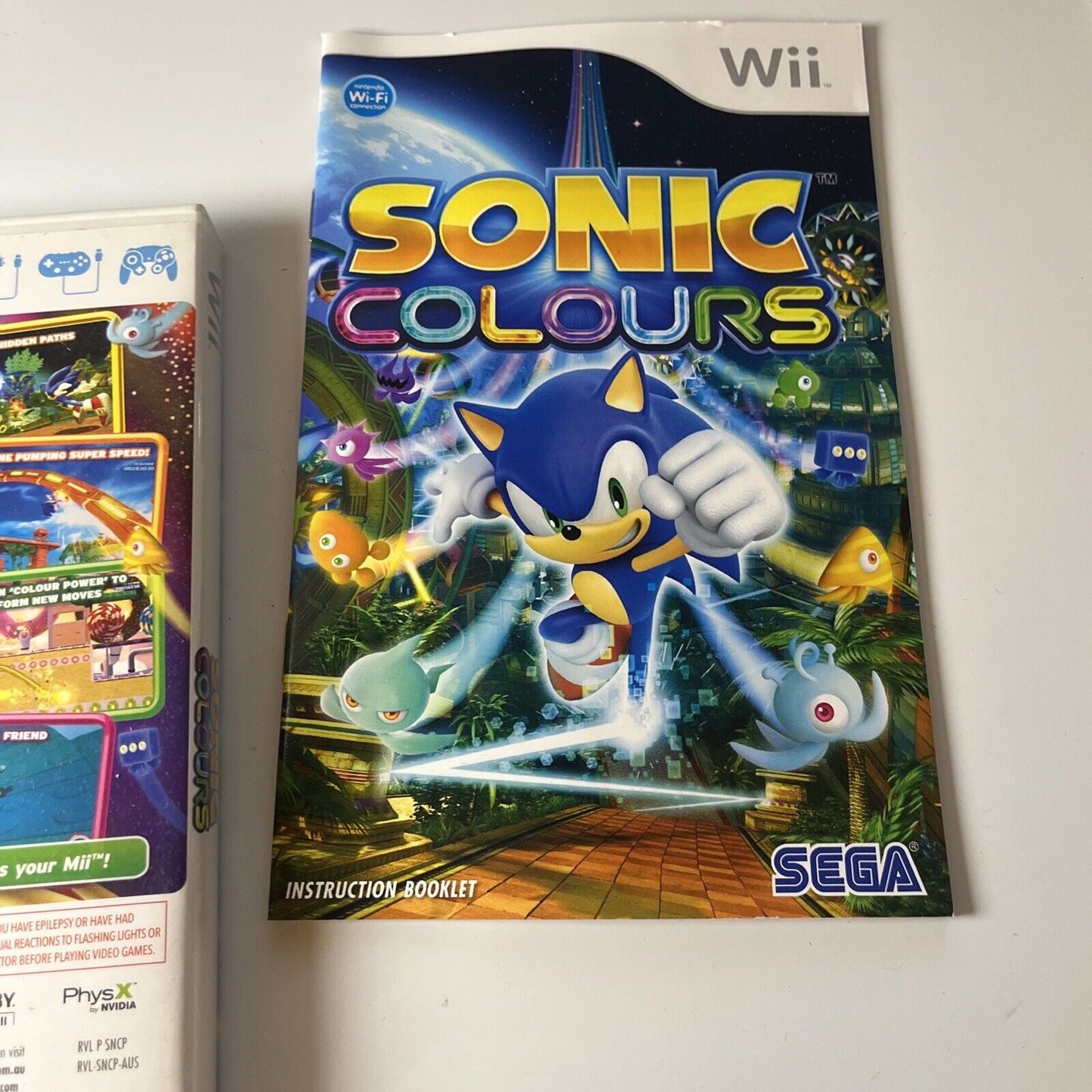 Sonic Colours (Nintendo Wii, 2010) - Manual Included PAL