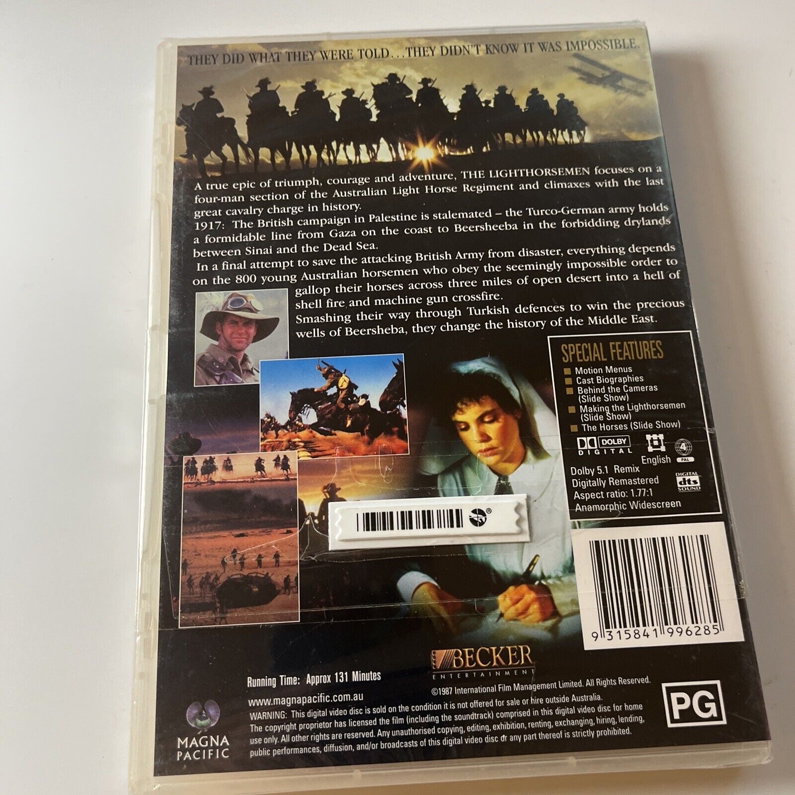 The Lighthorsemen (DVD, 1988) Sigrid Thornton, Gary Sweet Region 4 *Ne ...