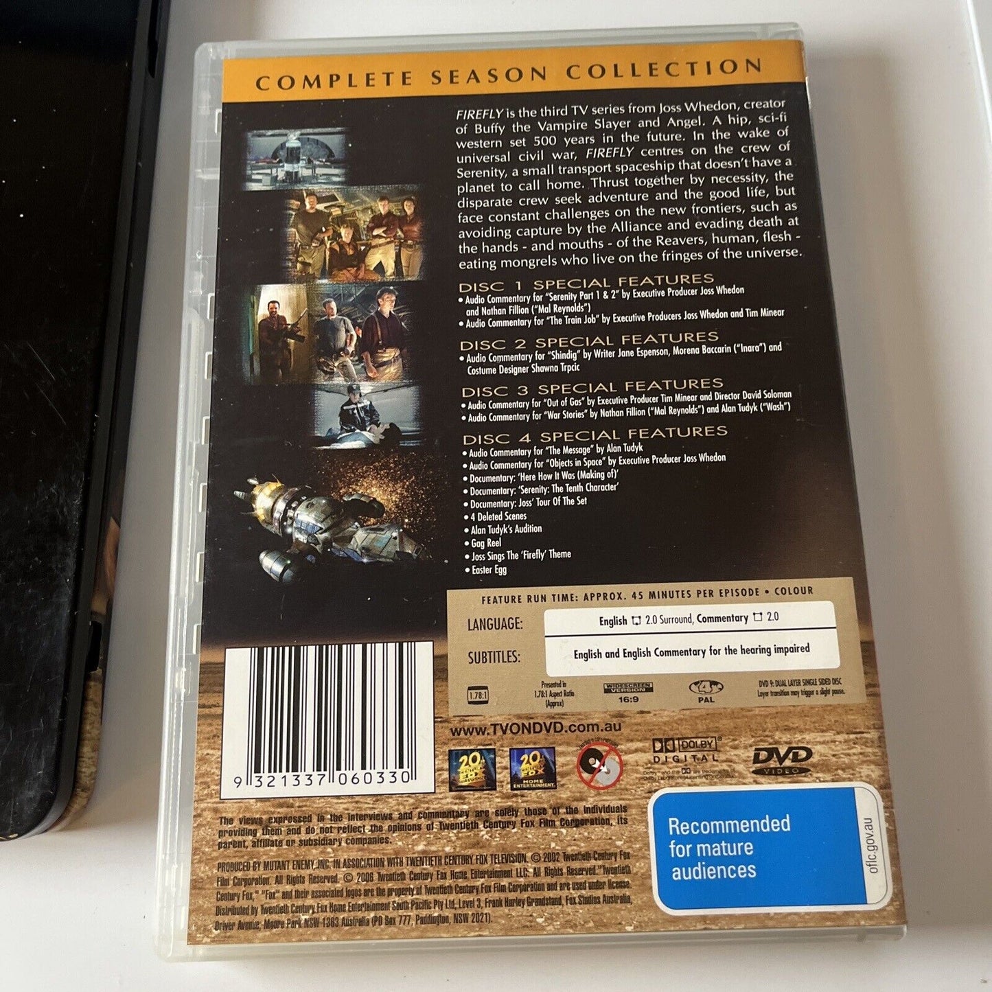 Firefly - Complete Season Collection Steelbook (DVD, 2002, 4-Disc) Reg ...