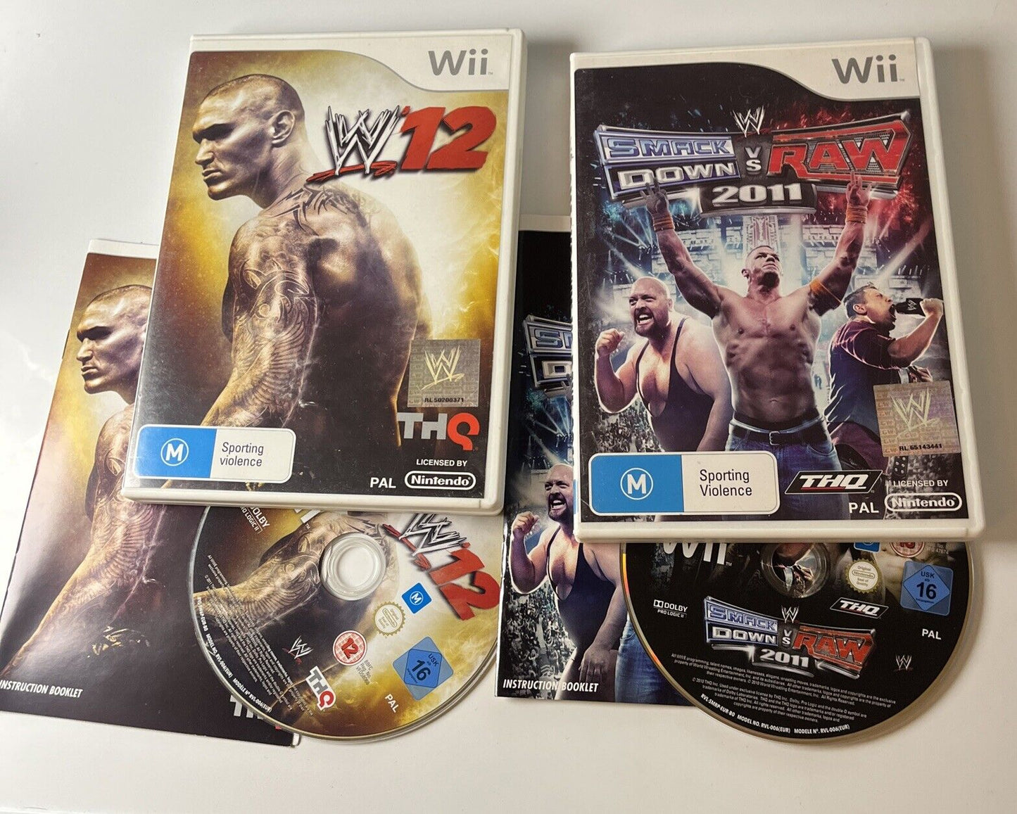 WWE Smack down VS RAW 2011 / WWE 12 Nintendo Wii Manual PAL