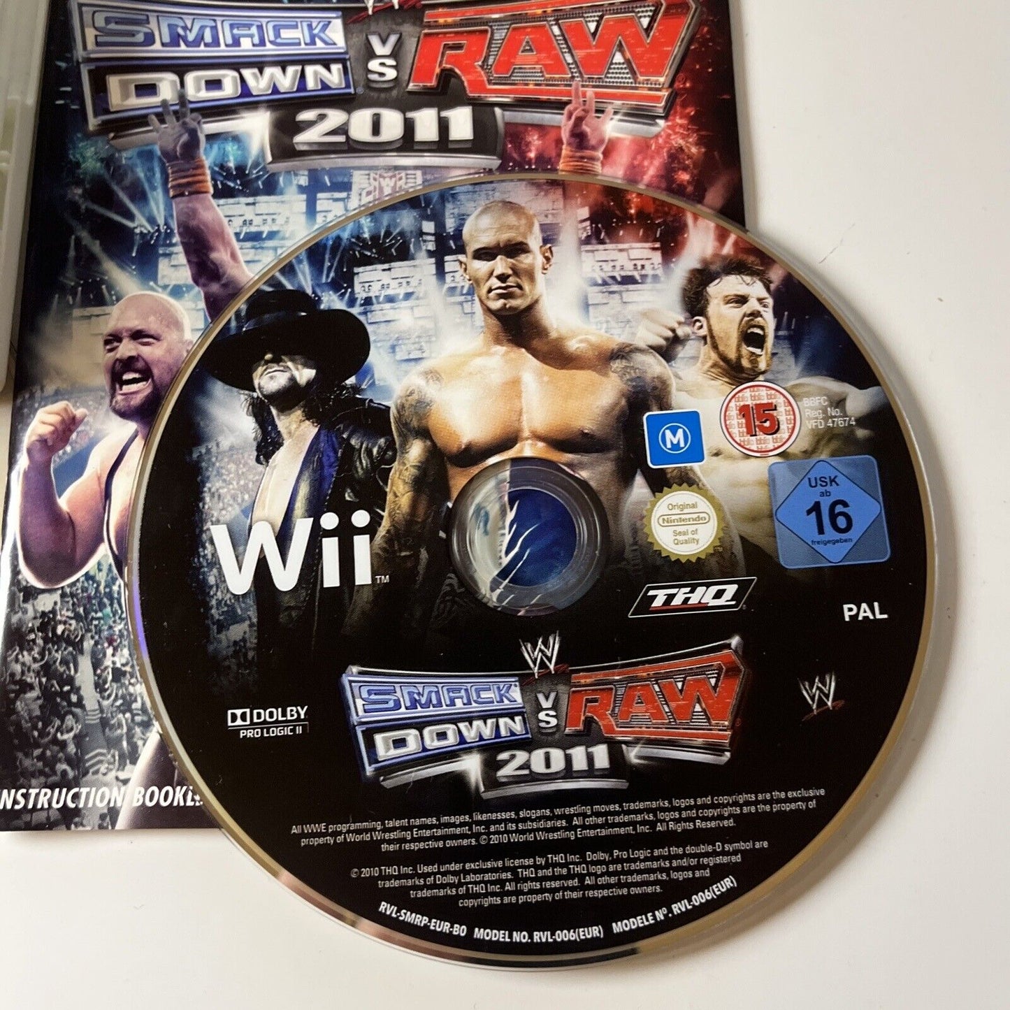 WWE Smack down VS RAW 2011 / WWE 12 Nintendo Wii Manual PAL