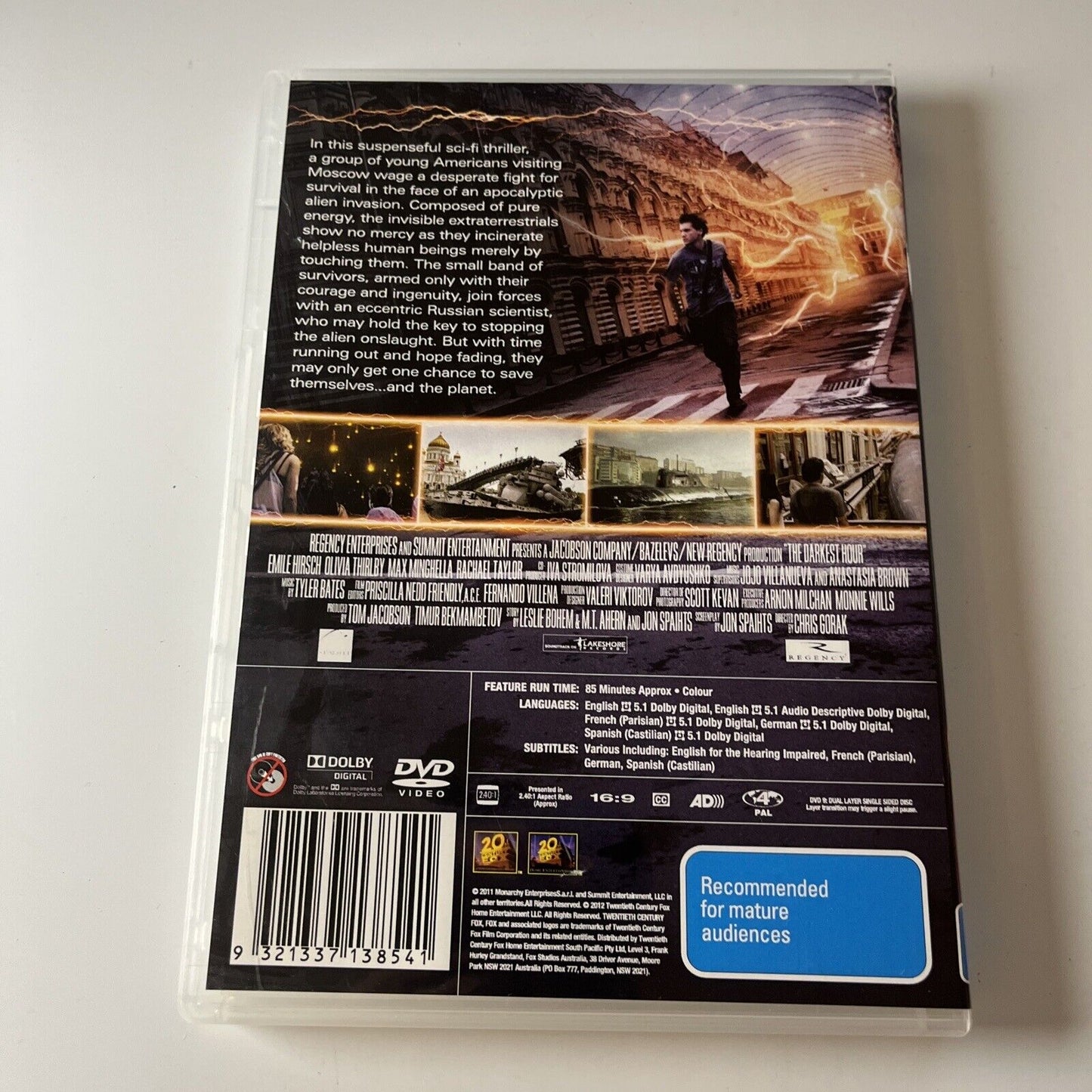 The Darkest Hour (DVD, 2011) Artur Smolyaninov, Yuriy Kutsenko NEW Region 4