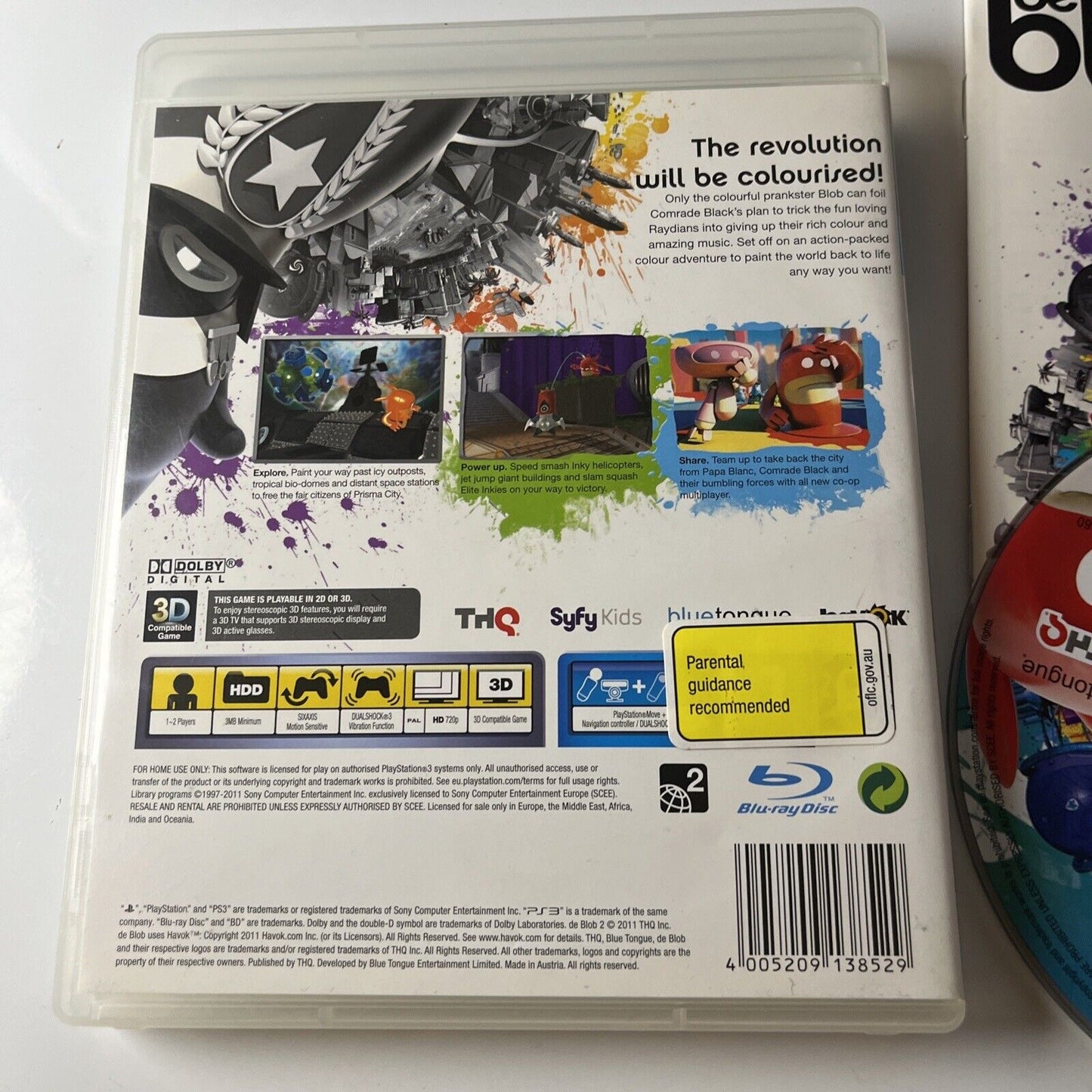 De Blob 2 (Sony PlayStation 3 2011) With Manual