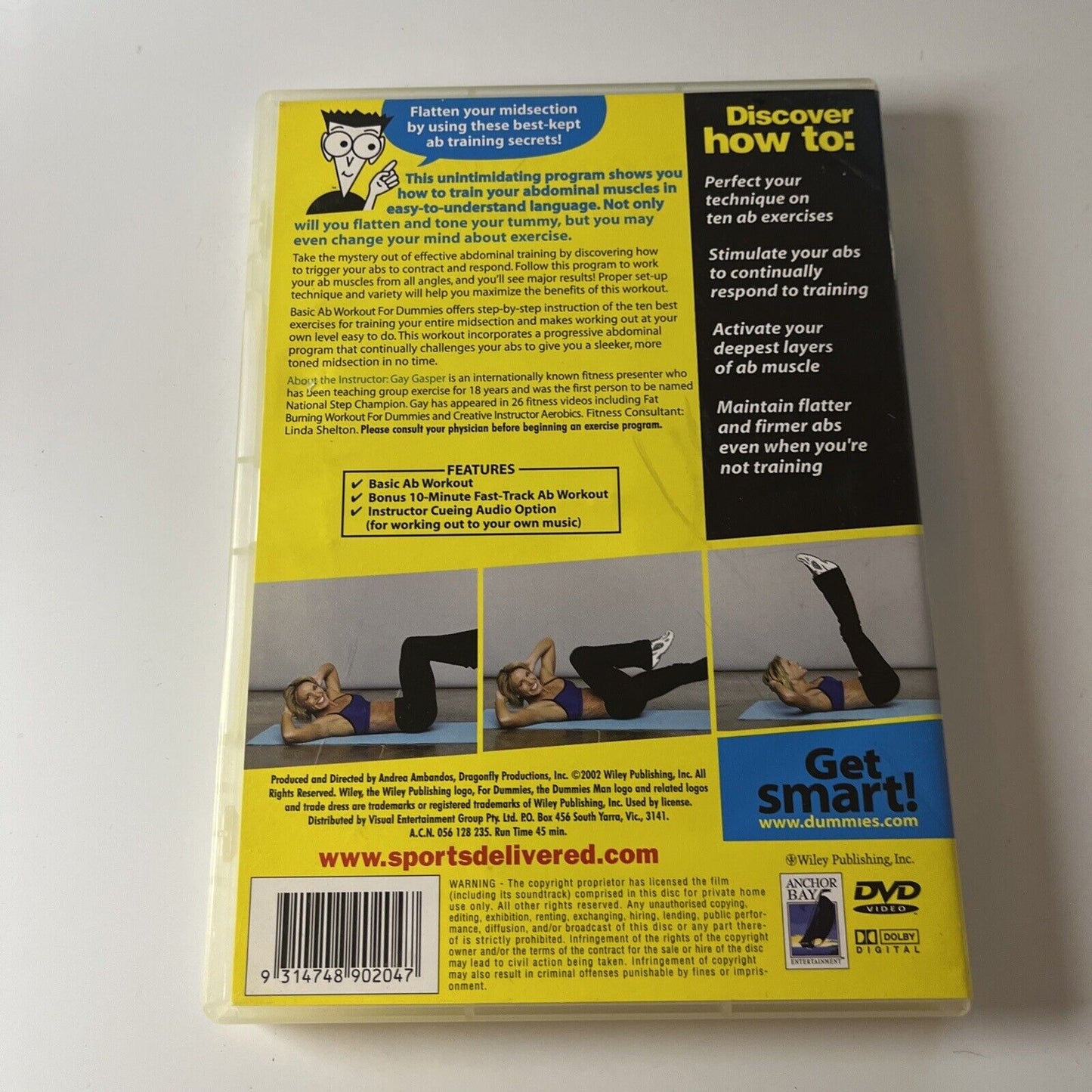 Basic Ab Workout For Dummies (DVD, 2002) NEW All Regions