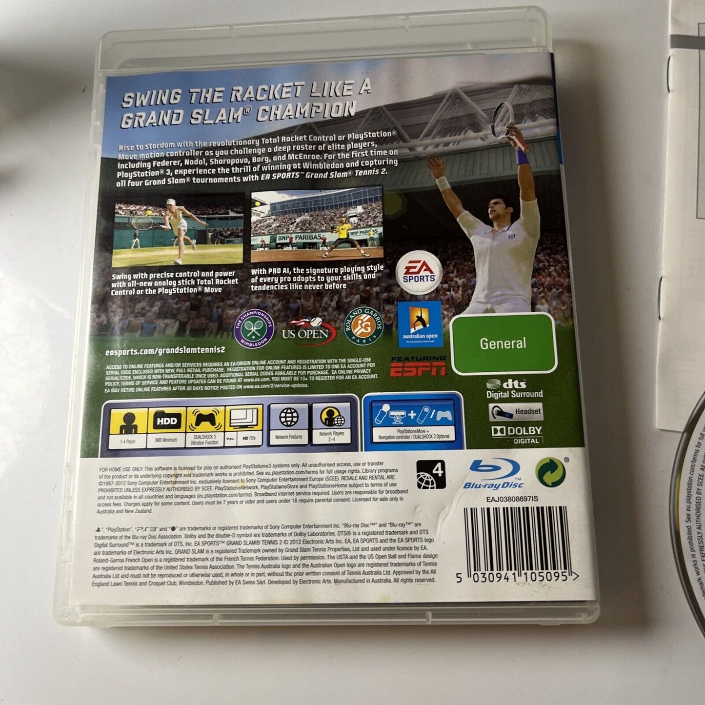 Grand Slam Tennis 2 Sony PlayStation 3, PS3 Game