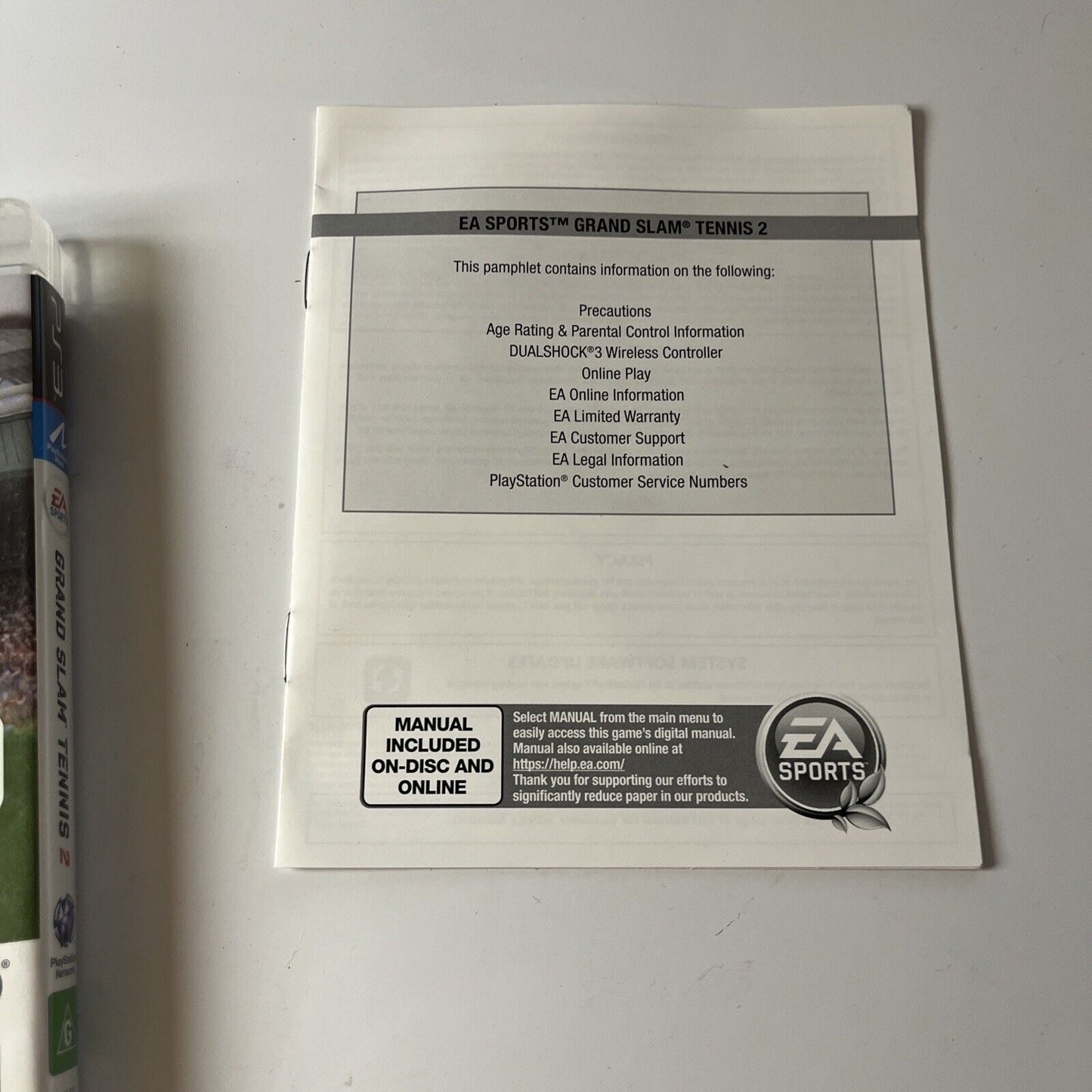 Grand Slam Tennis 2 Sony PlayStation 3, PS3 Game