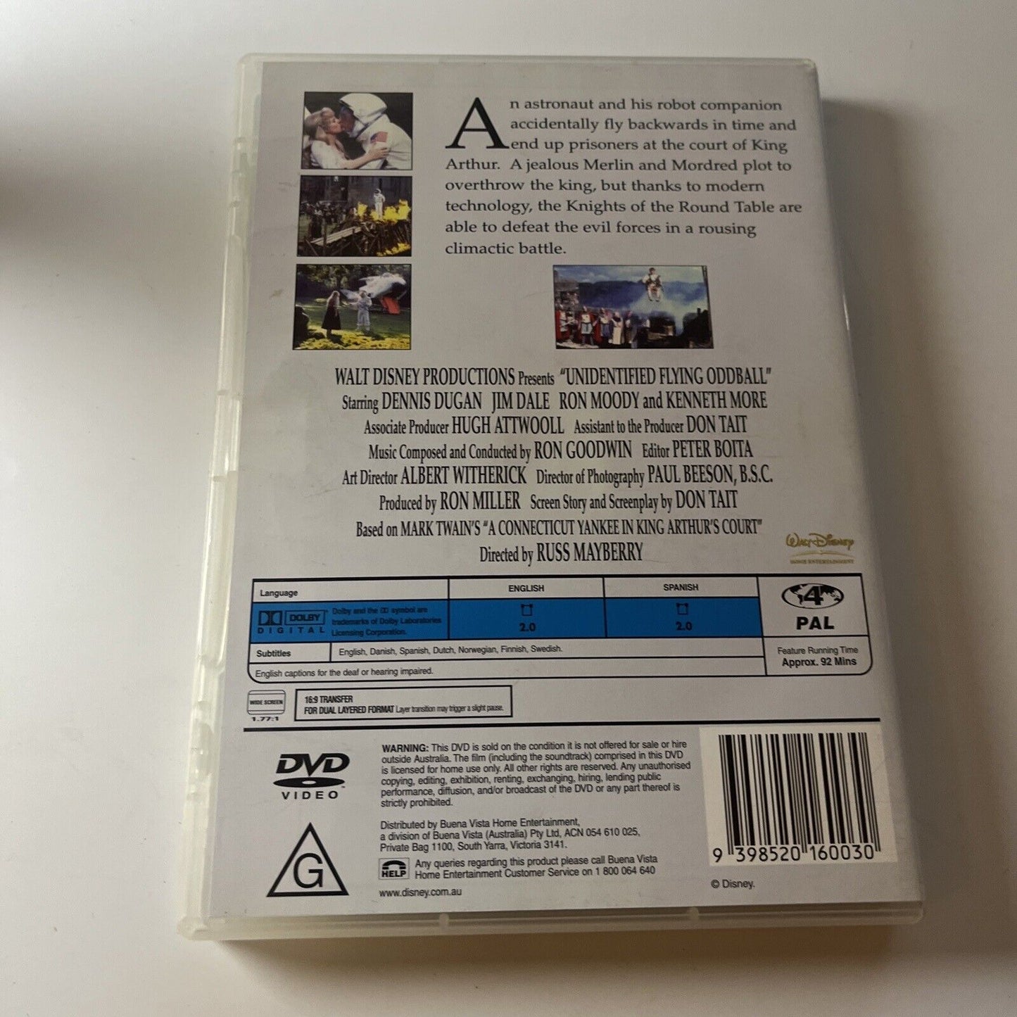 Unidentified Flying Oddball (DVD, 1979) Dennis Dugan, Jim Dale Disney Region 4