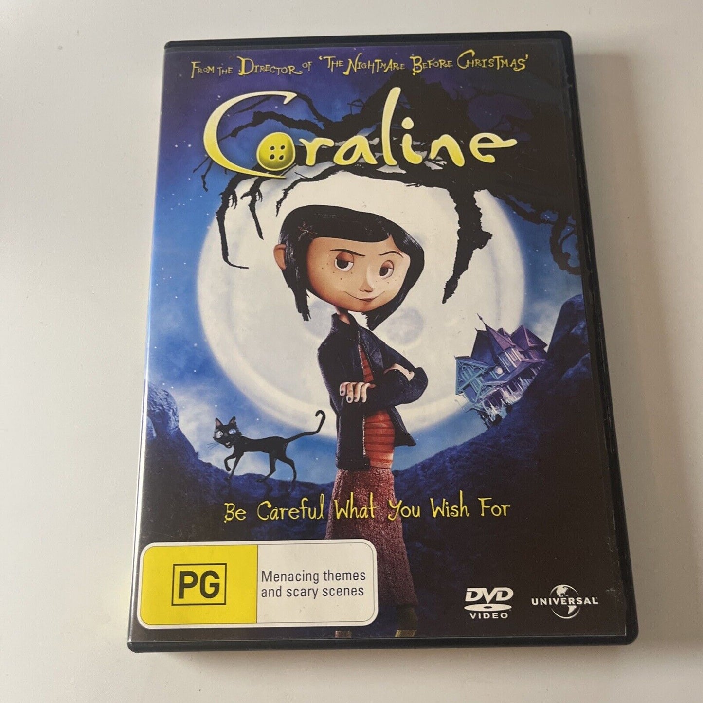 Coraline (DVD, 2009) Dakota Fanning, Teri Hatcher  Animated Film Region 4  NEW