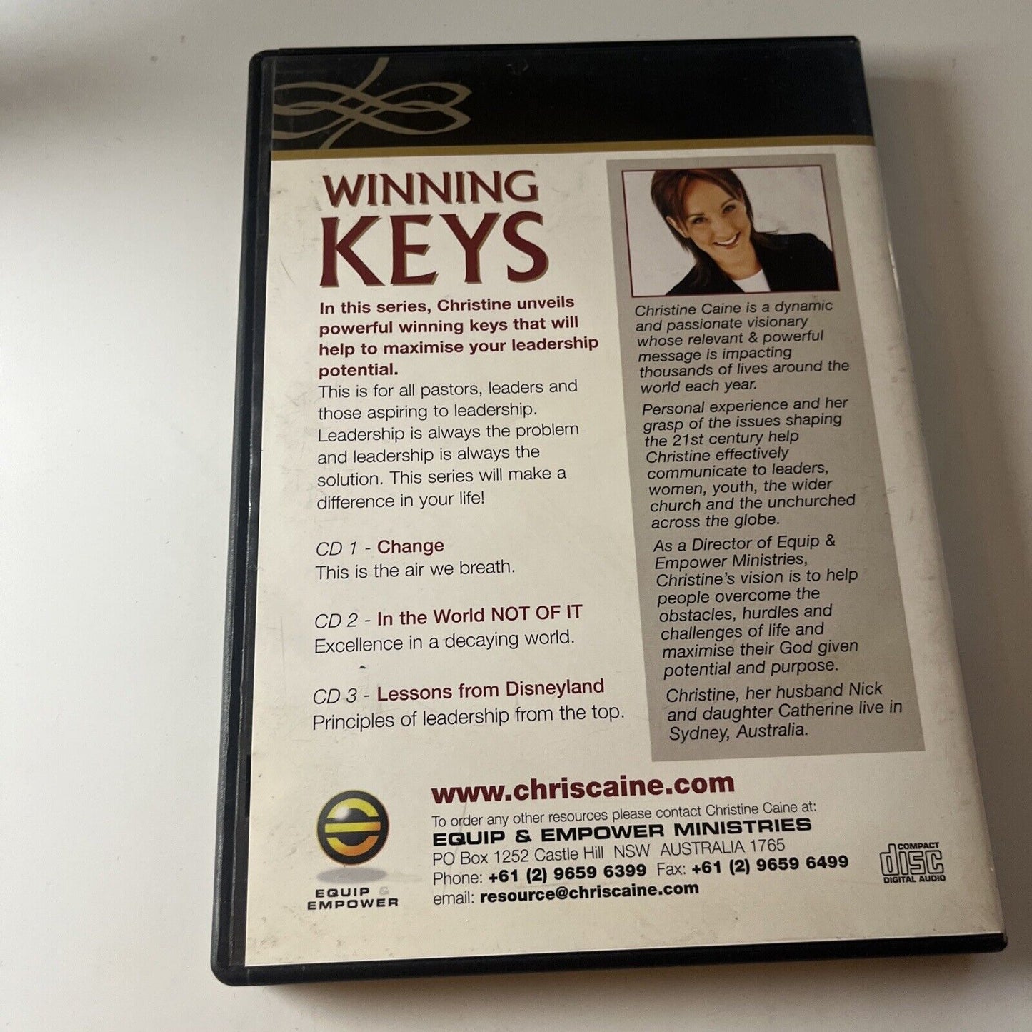 Winning Keys For Pastors & Leaders (CD, 3-Disc) Christine Caine
