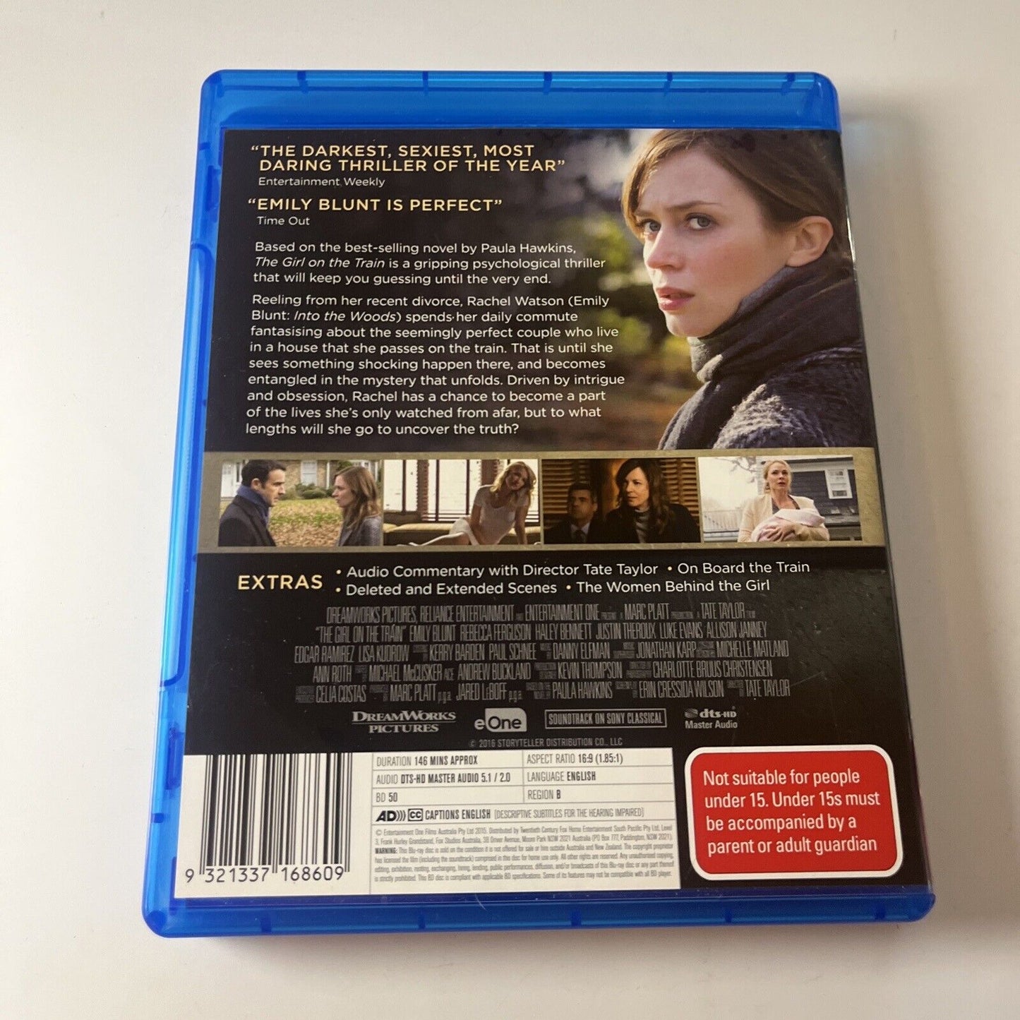 The Girl On The Train (Blu-ray, 2016) Emily Blunt Region B