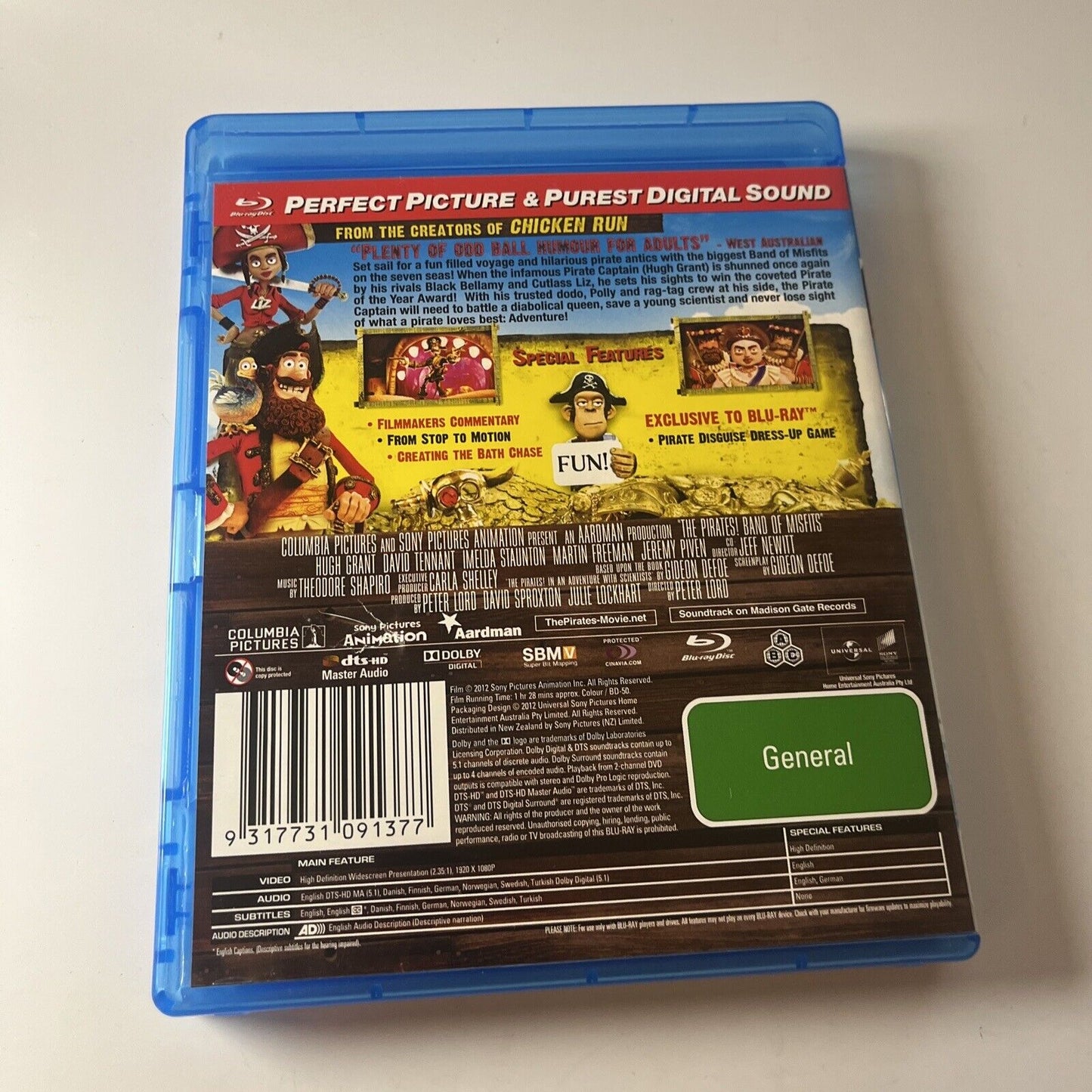 The Pirates! - Band Of Misfits (Blu-ray, 2012) All Regions