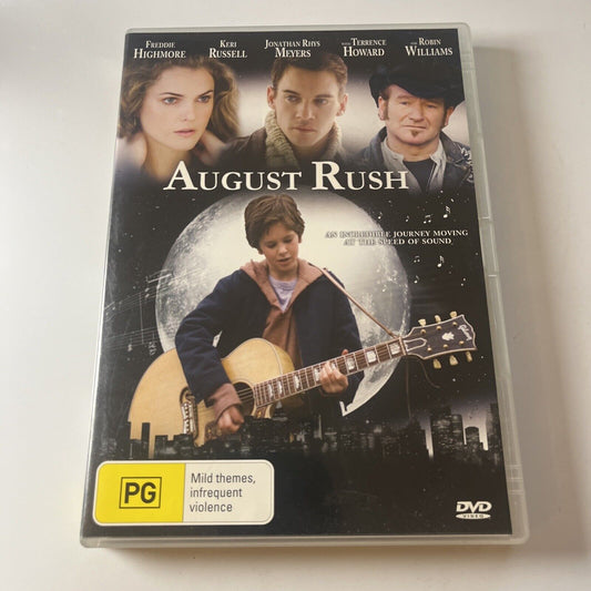 August Rush (DVD, 2007) Freddie Highmore, Keri Russel, Robin Williams Region 4