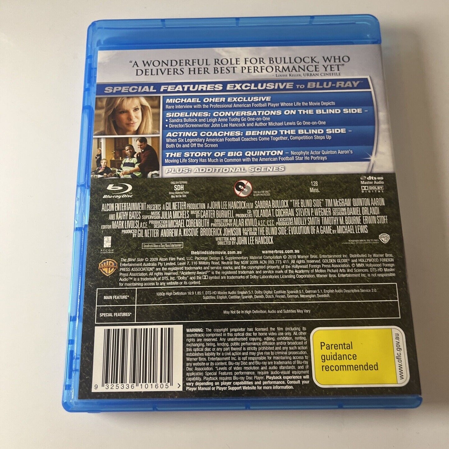 The Blind Side (Blu-ray, 2009) Sandra Bullock, Tim McGraw Region B ...