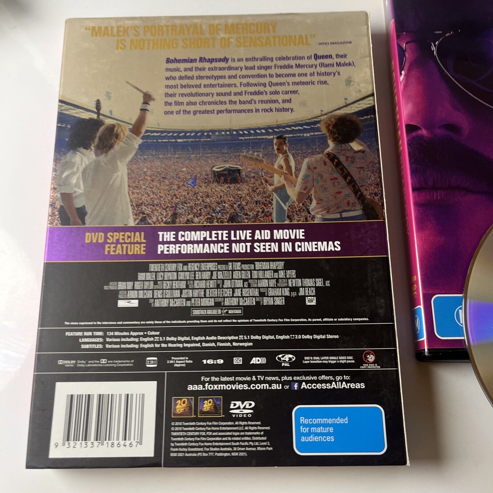 Bohemian Rhapsody DVD 2019 Limited Edition with 28 Page Booklet