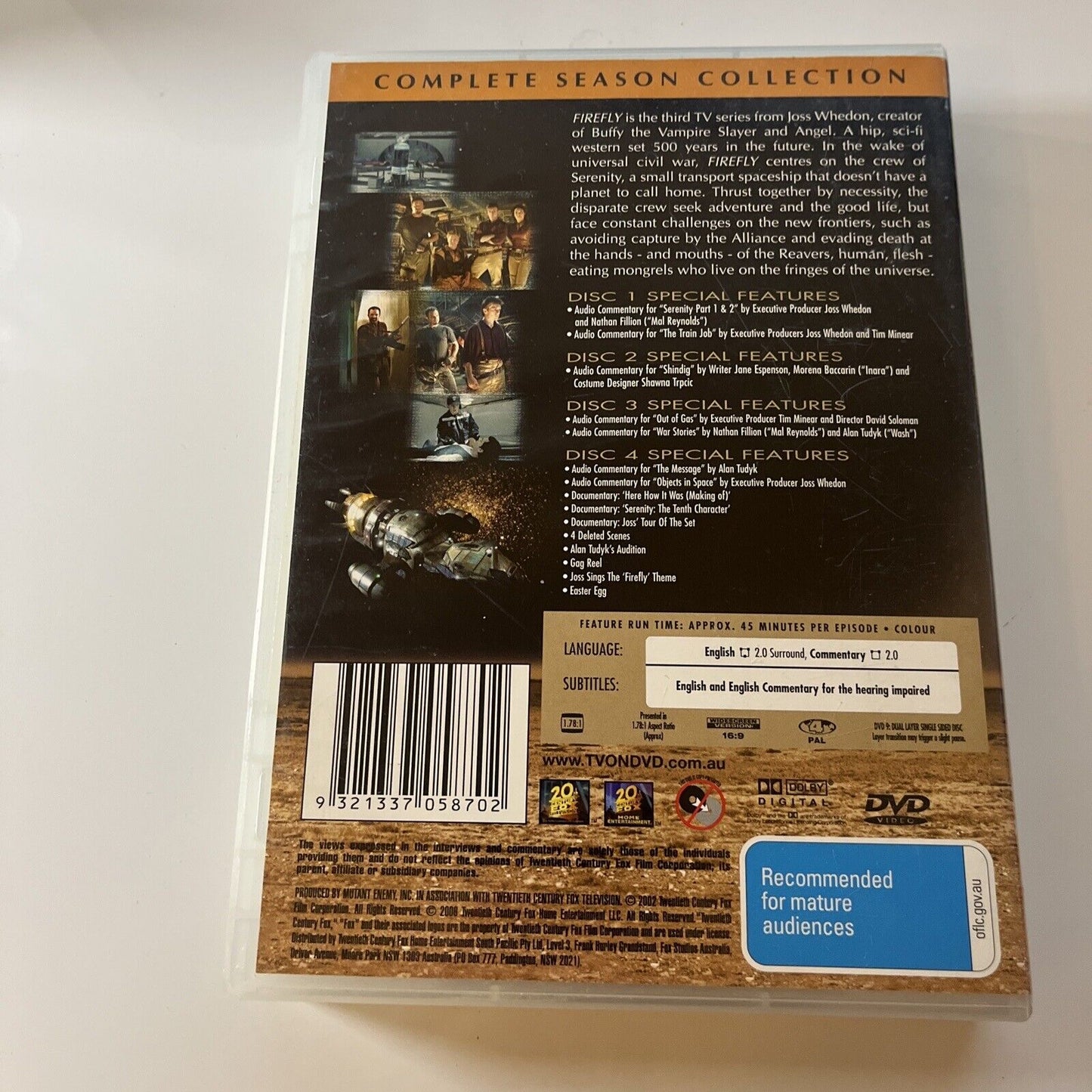 Firefly - Complete Season Collection (DVD, 2002, 4-Disc) Region 4