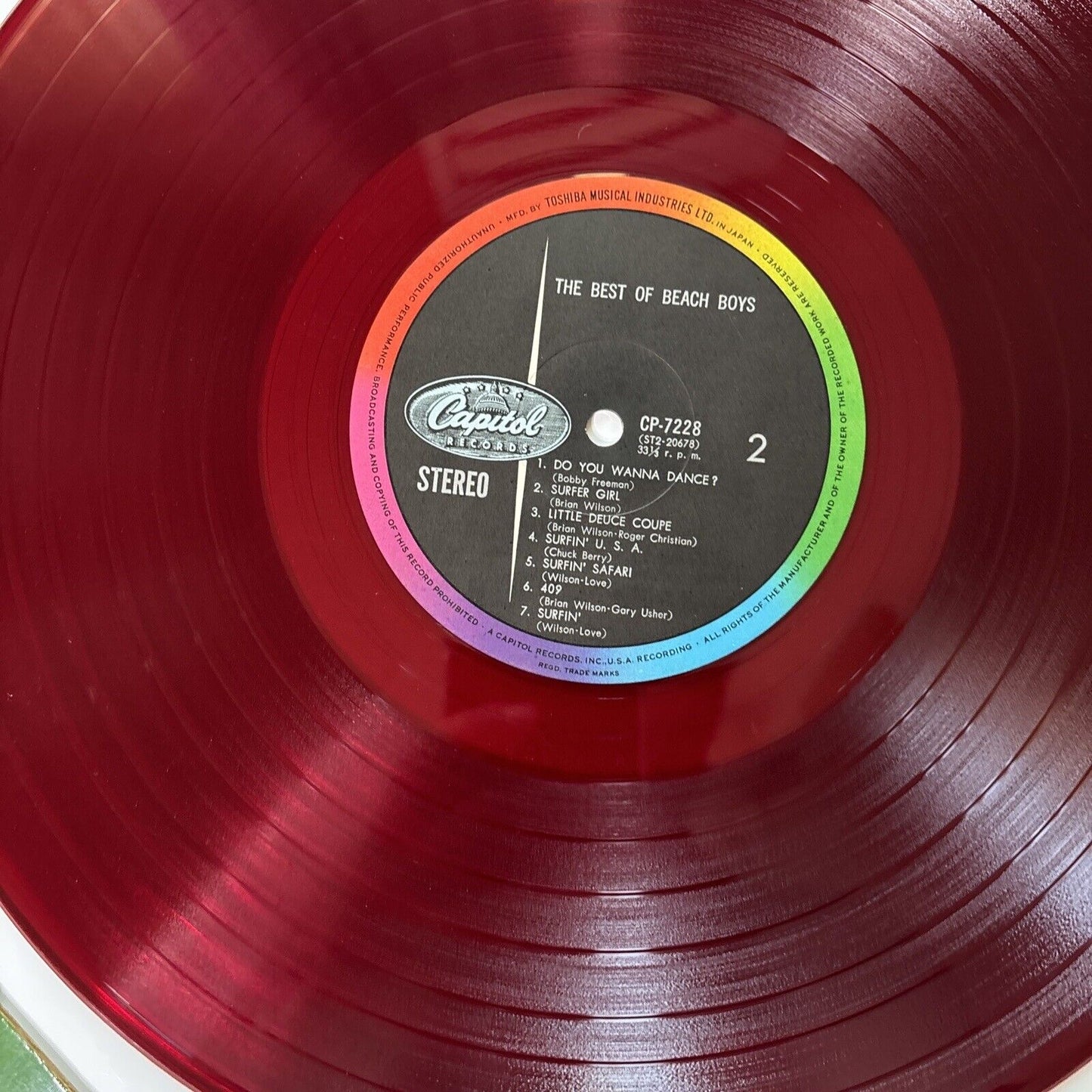 The Beach Boys - The Best Of The Beach Boys LP Red Vinyl CP-7228  Japan