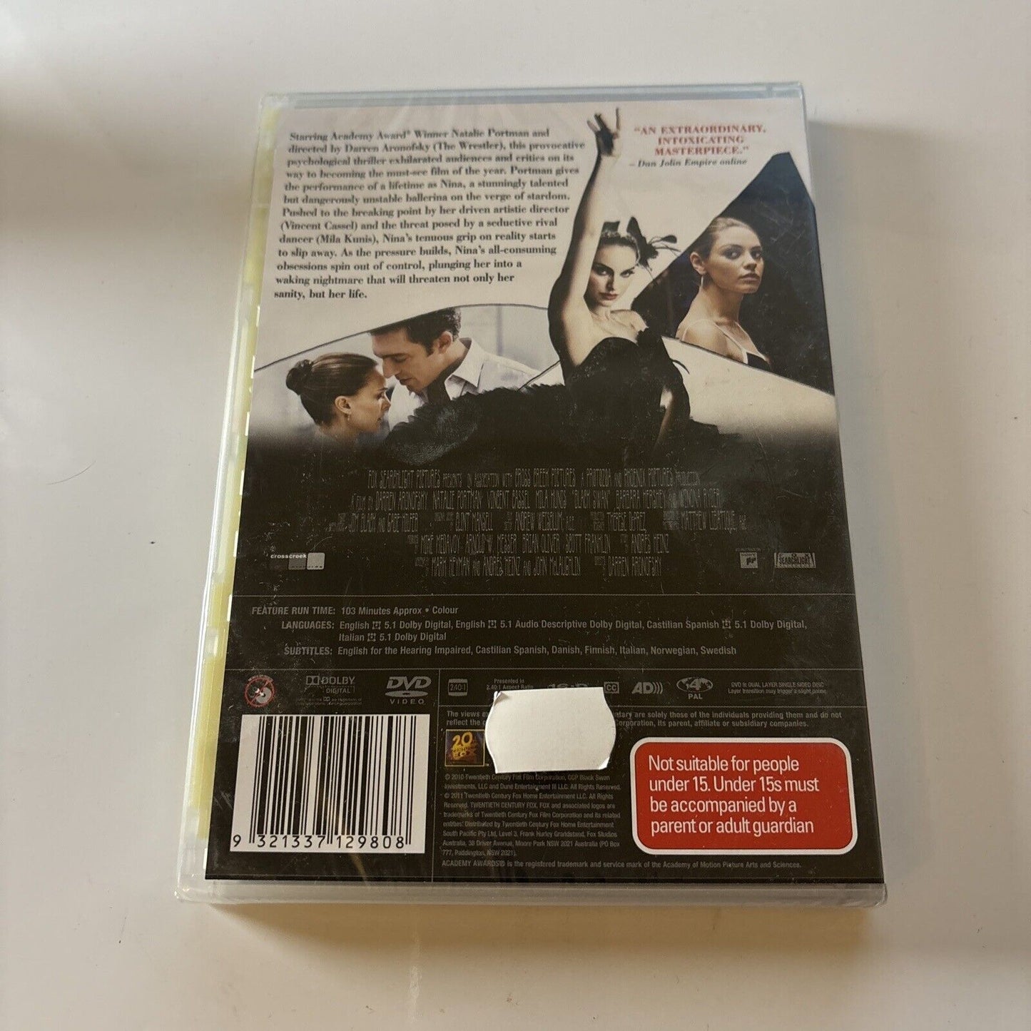 Black Swan (DVD, 2010) Natalie Portman Region 4 *New Sealed*