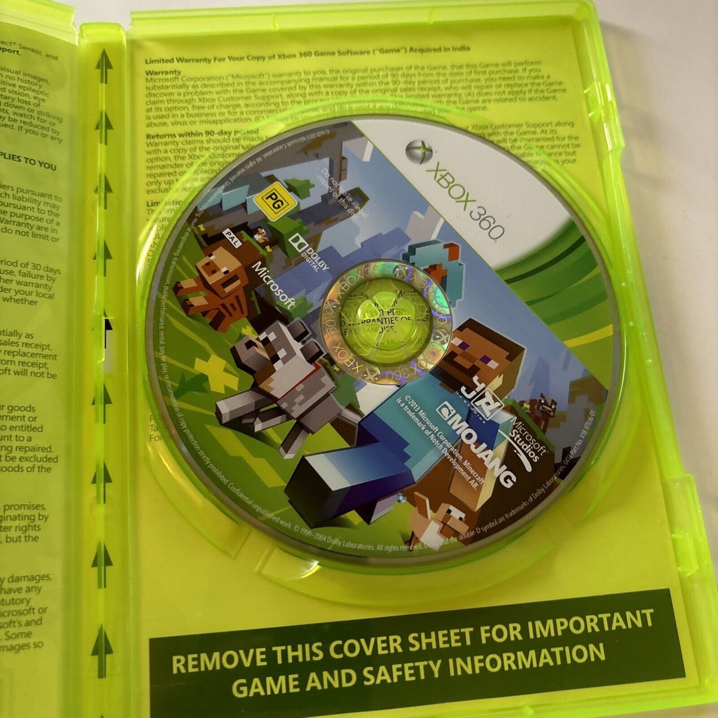 Minecraft Xbox 360 Edition (Xbox 360, 2012) PAL