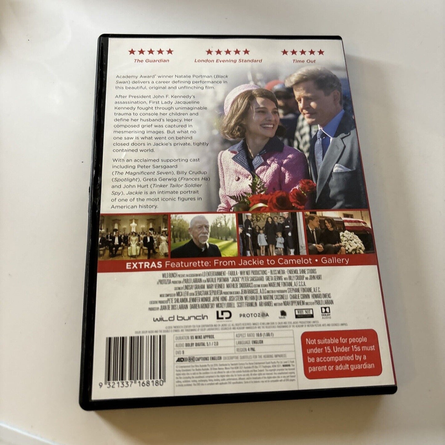 Jackie (DVD, 2016) John Hurt, Natalie Portman Region 4