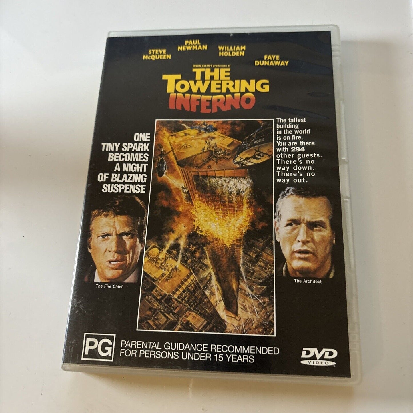 The Towering Inferno  (DVD, 1974) Paul Newman, Steve McQueen  Region 4