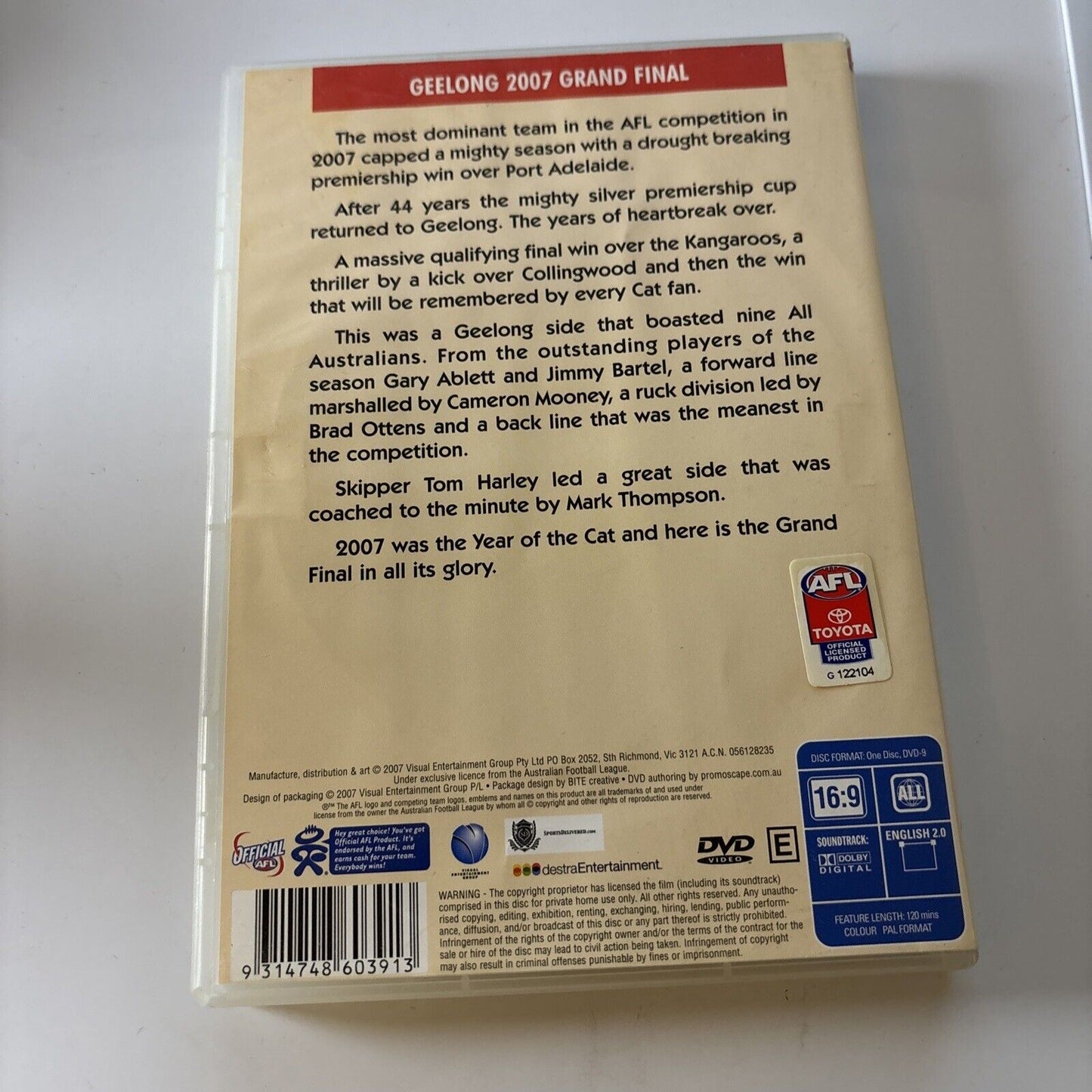 Geelong Cats AFL Premiers 2007 (DVD, 2007) All Regions