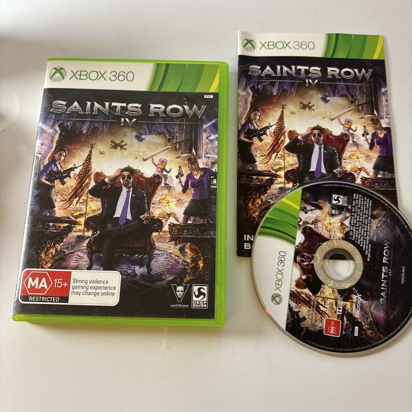 Saints Row IV Microsoft Xbox 360 PAL Game with Manual Complete