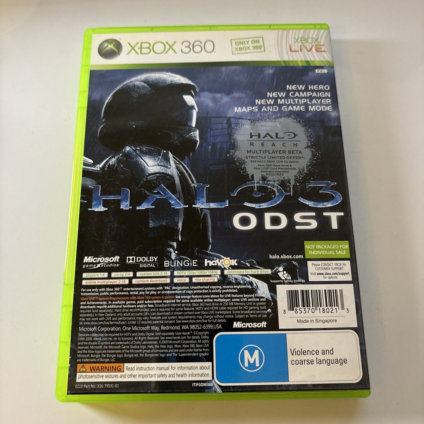 Halo 3 ODST + Forza Motorsport 3 Xbox 360 Game Double Pack PAL